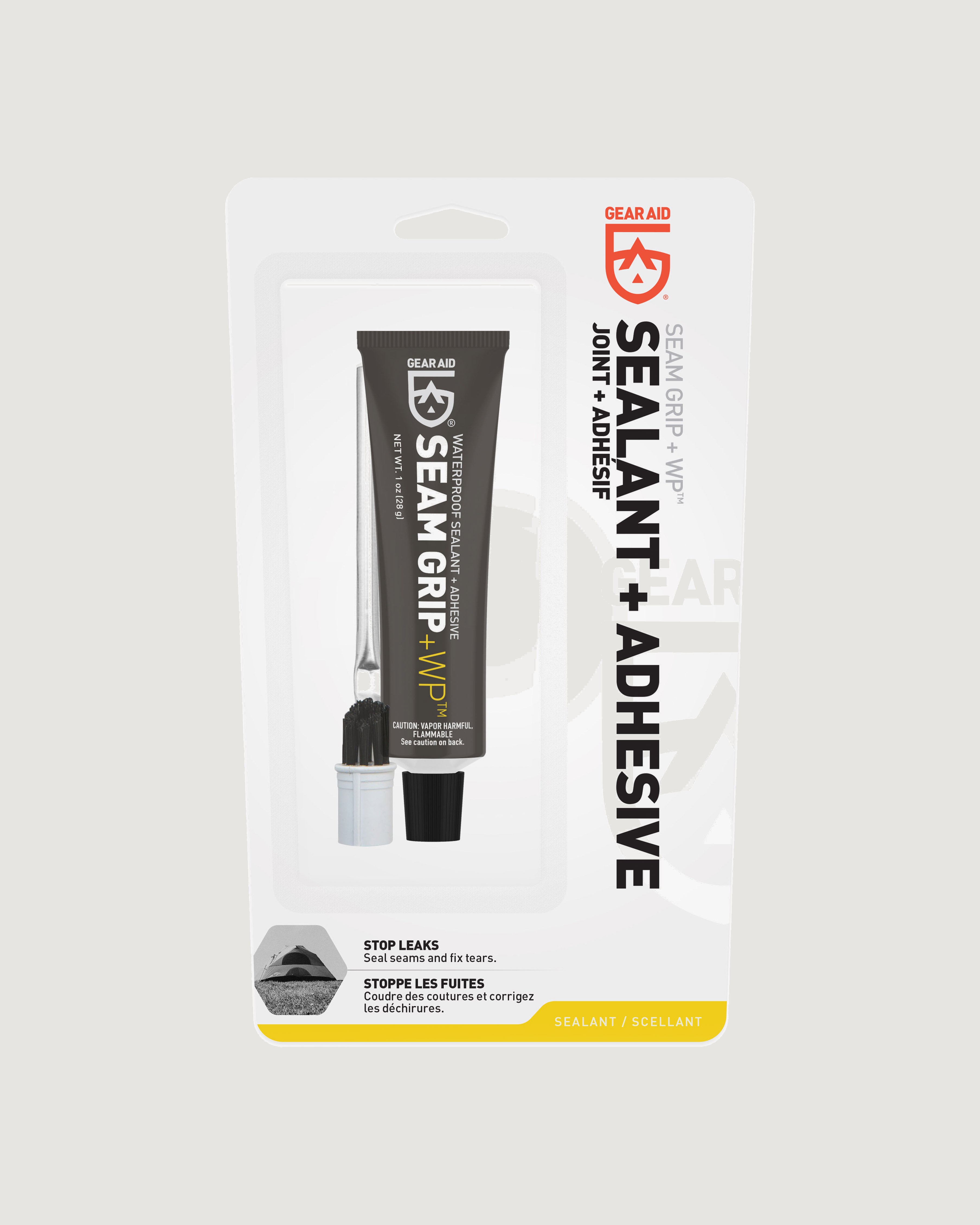 Gear Aid Waterproof Seam Grip Clear Adhesive - Perfect for Outdoor Gear Repair, Tents, Jackets & Footwear Waterproofing