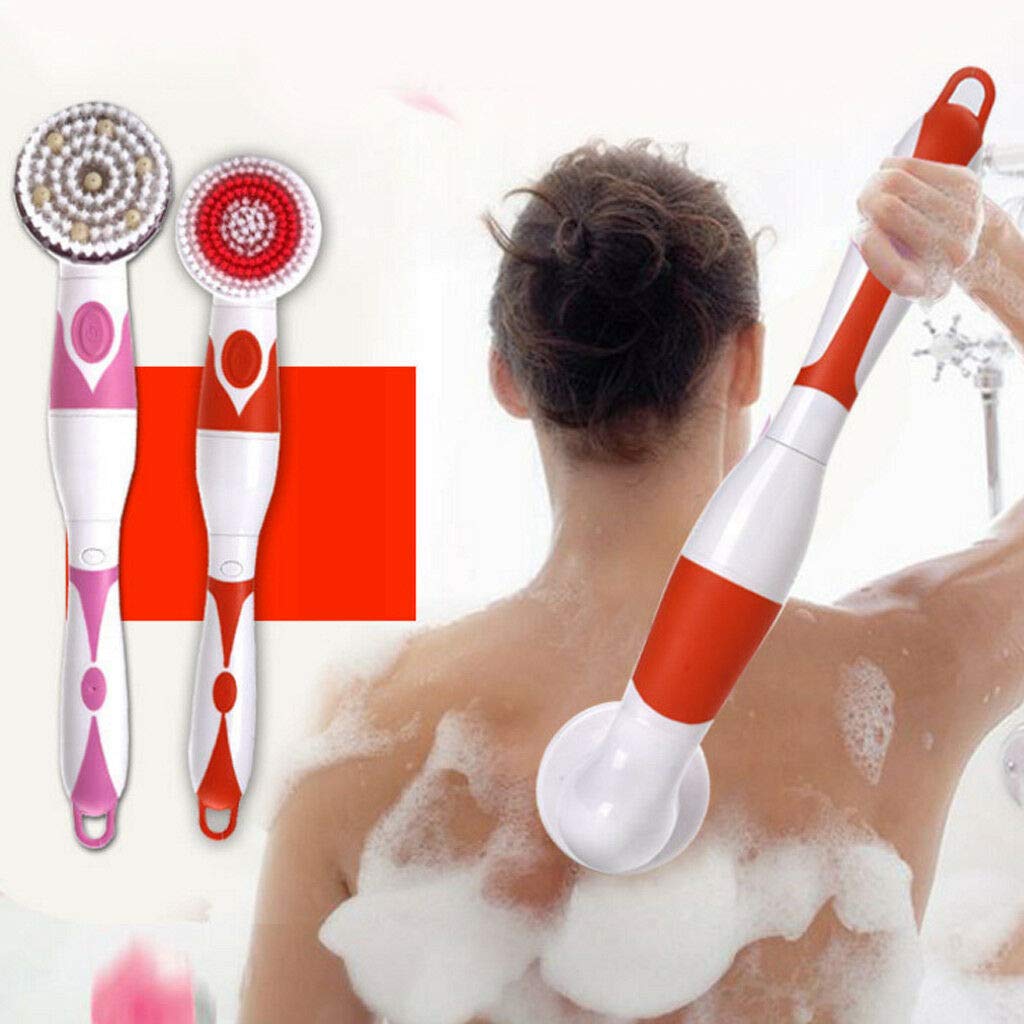 Electric Spin Face & Body Brush with 4 Attachments - Exfoliating & Cleansing Shower Brush for Smooth Skin - Perfect for Daily Skincare & Spa at Home