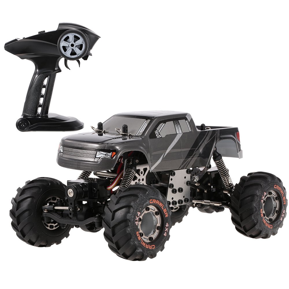 GoolRC 2098B 1/24 Scale 2.4GHz 4WD 4WS Off-Road RC Rock Crawler Car - Ready to Run (RTR) with Double Servo - Remote Control Toy for Kids & Adults - Perfect for Backyard Crawling, Trail Adventures & Indoor Racing