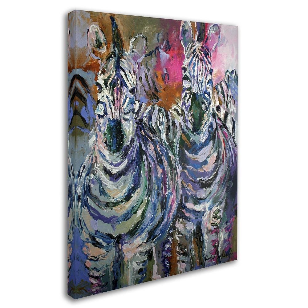 Trademark Fine Art Zebra Wall Art Print - 14x19 Inches Framed Canvas - Modern Home Decor for Living Room, Bedroom & Office