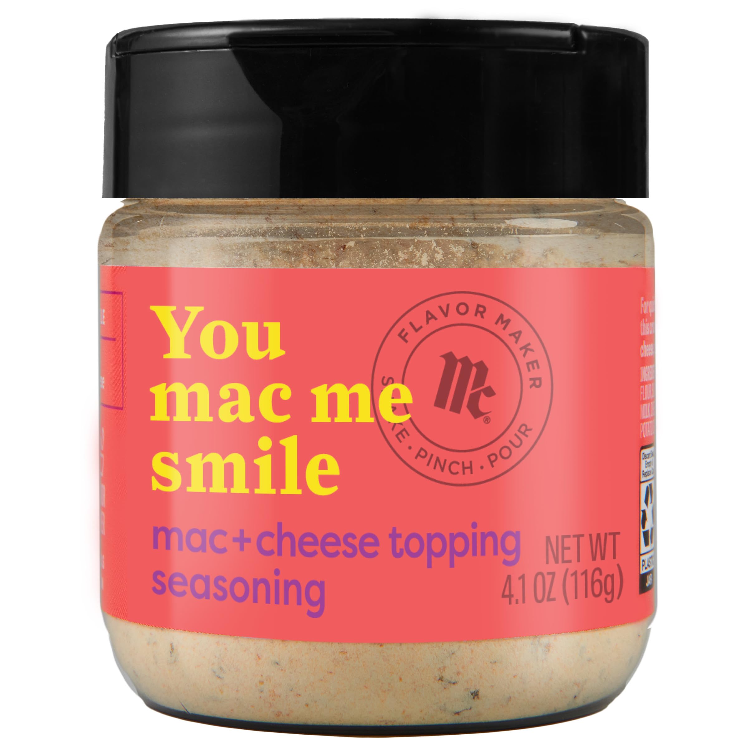 McCormick Mac and Cheese Seasoning Mix - Flavor Maker for Homemade Macaroni & Cheese, 4.1 oz - Perfect for Family Dinners, Potlucks & Comfort Food Lovers