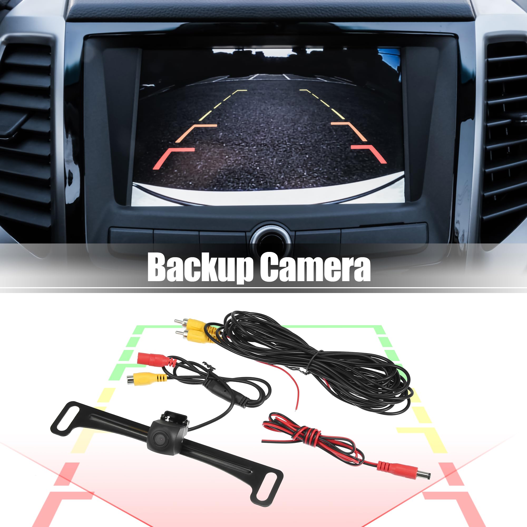 X AUTOHAUX HD Waterproof Backup Camera for Trucks & Cars - 170° Wide Angle License Plate Rear View Camera for Safe Parking & Reversing | Perfect for Night Driving & Tight Parking Spaces