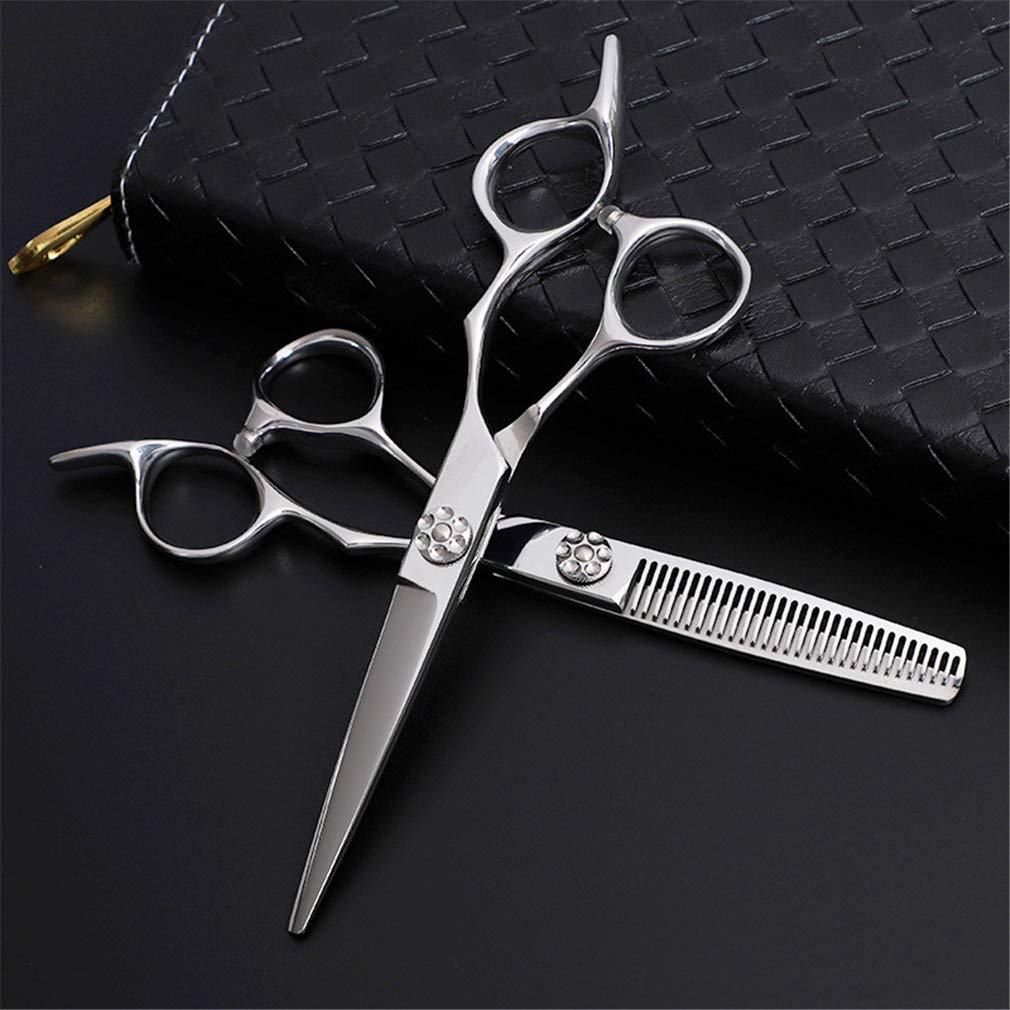 Professional 6.0 Inch Hairdressing Scissors Set - Hair Thinning & Cutting Shears (Straight + Teeth Scissors) for Salon, Barbershop & Home Use | Perfect for Stylists, Hairdressers & DIY Haircuts