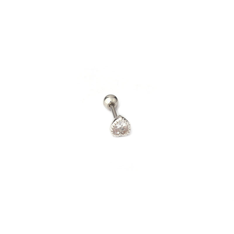 20G Cartilage Tiny Stud Earrings - Emerald Heart Ear Studs for Women | Dainty Jewelry Gift for Girlfriend, Birthday, Valentine's Day | Perfect for Everyday Wear, Parties & Special Occasions