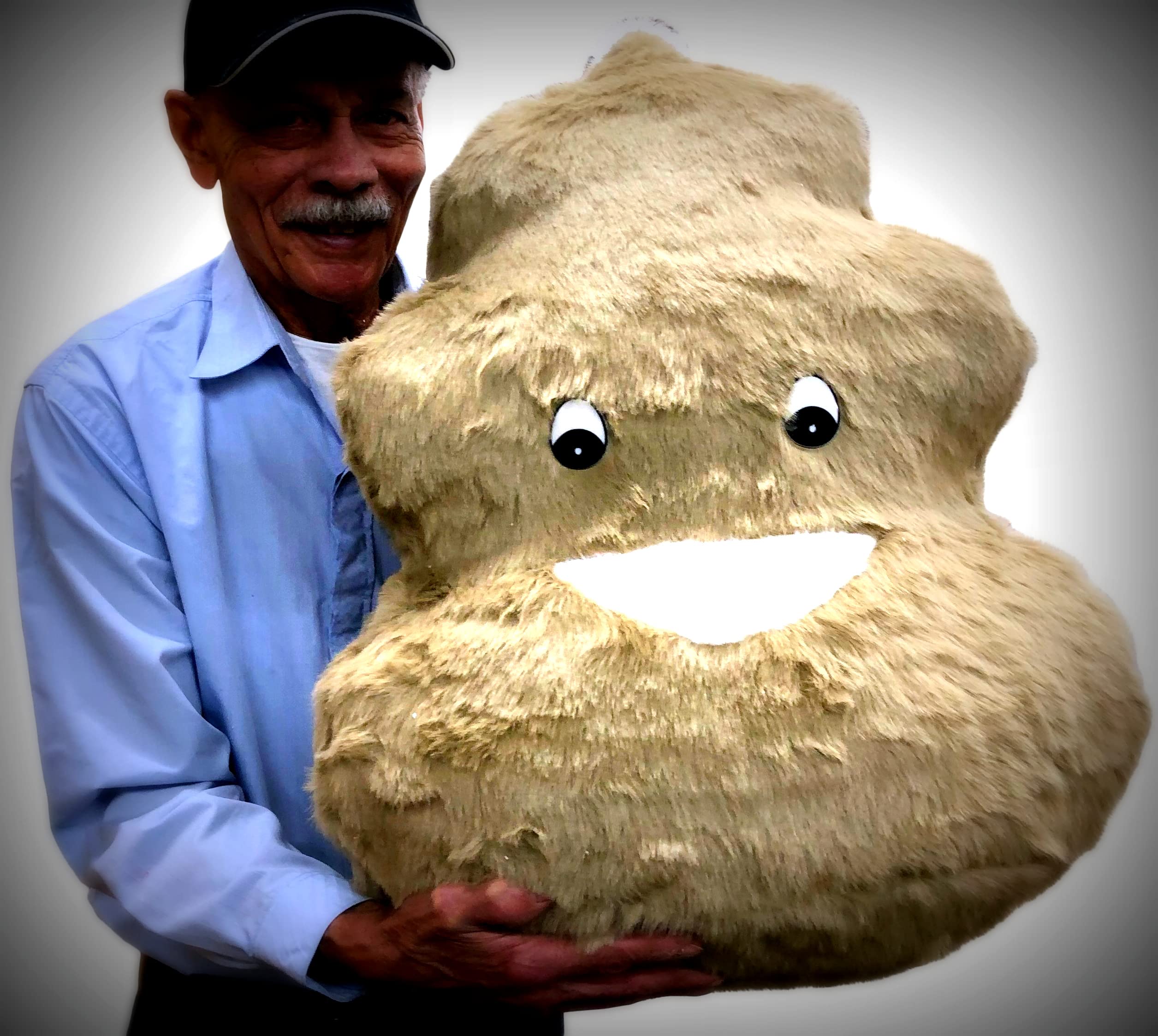 Giant 28-Inch Poop Emoji Plush Toy - Extra Large 72 cm Soft Stuffed Animal - 10 lbs Fluffy & Cuddly - Made in USA - Perfect for Prank Gifts, Room Decor, and Stress Relief