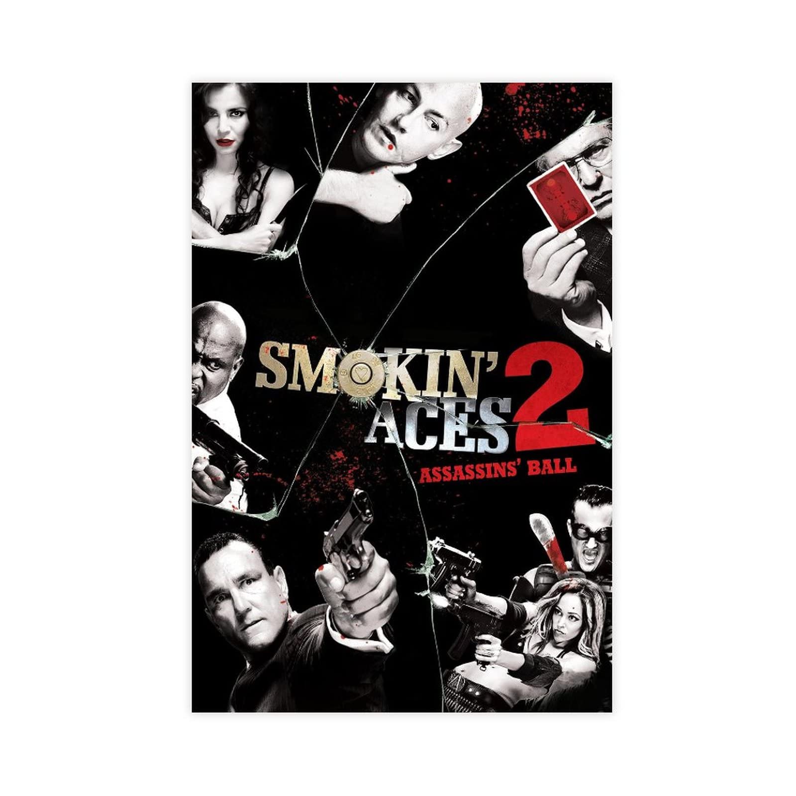 Smokin Aces Movie Poster - 16x24 Inch (40x60cm) Unframed Canvas Wall Art - Perfect for Dorm, Bedroom, Office, Cafe & Restaurant Decor - Great Gift for Movie Lovers & Home Decoration
