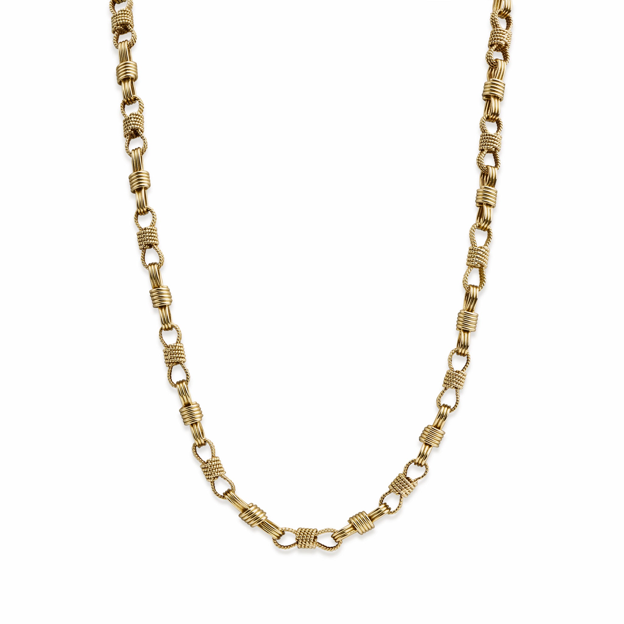 Bulgari Rome 18K Gold Long Chain Necklace for Women - Luxury Italian Jewelry Gift for Her - Perfect for Weddings, Anniversaries & Special Occasions
