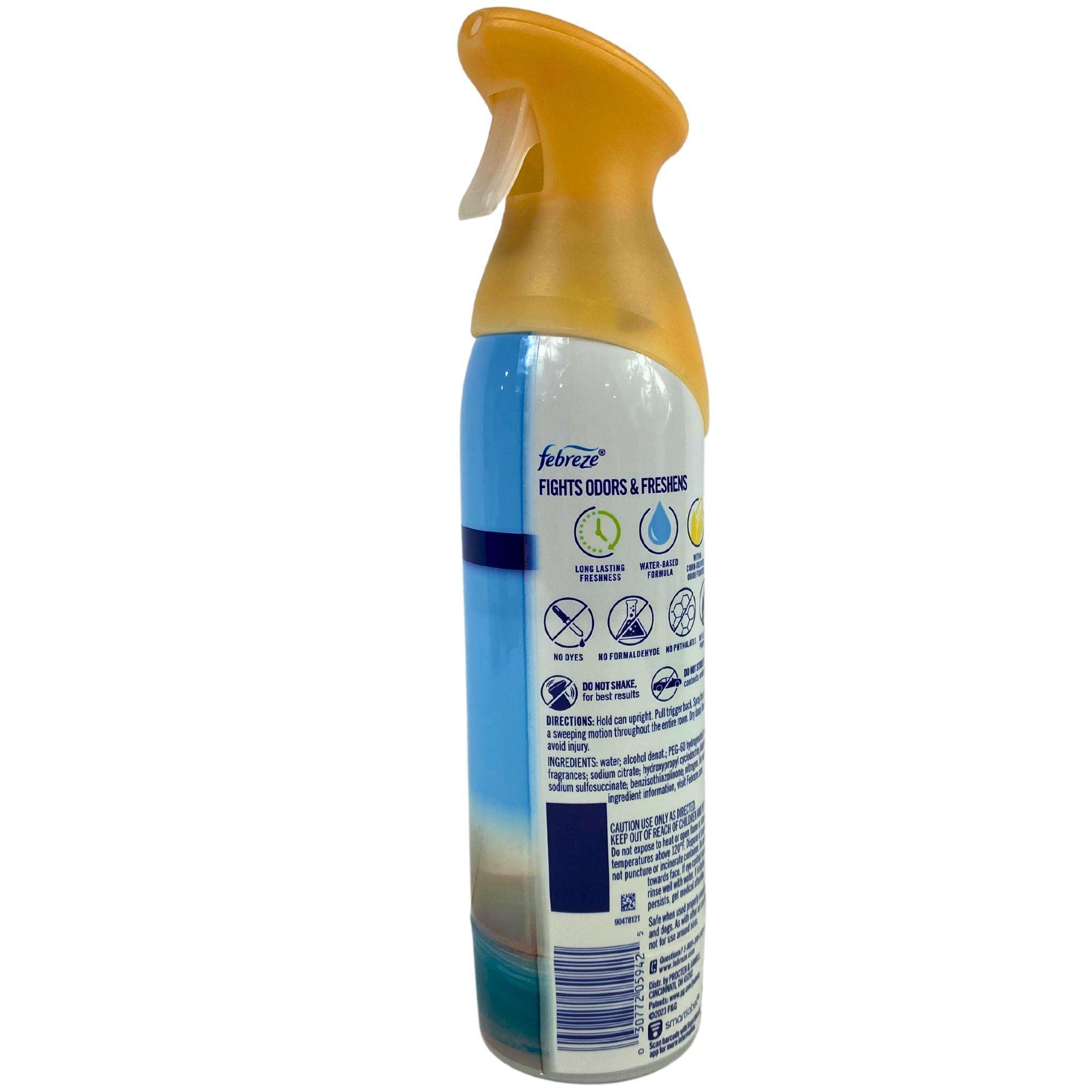 Febreze Air Freshener Mist - Serene Vanilla Sunrise Scent, 100% Natural Propellant, 8.8 oz (53-Pack) - Eliminate Odors in Home, Office, Car & Bathroom