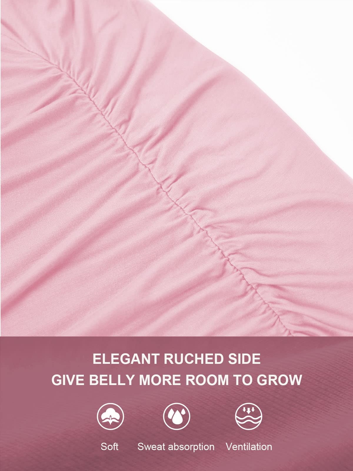 Glampunch Women's Maternity Shirts - Soft Cotton Short & Long Sleeve Tie Front Wrap Tops for Pregnancy | Comfortable Nursing & Everyday Wear