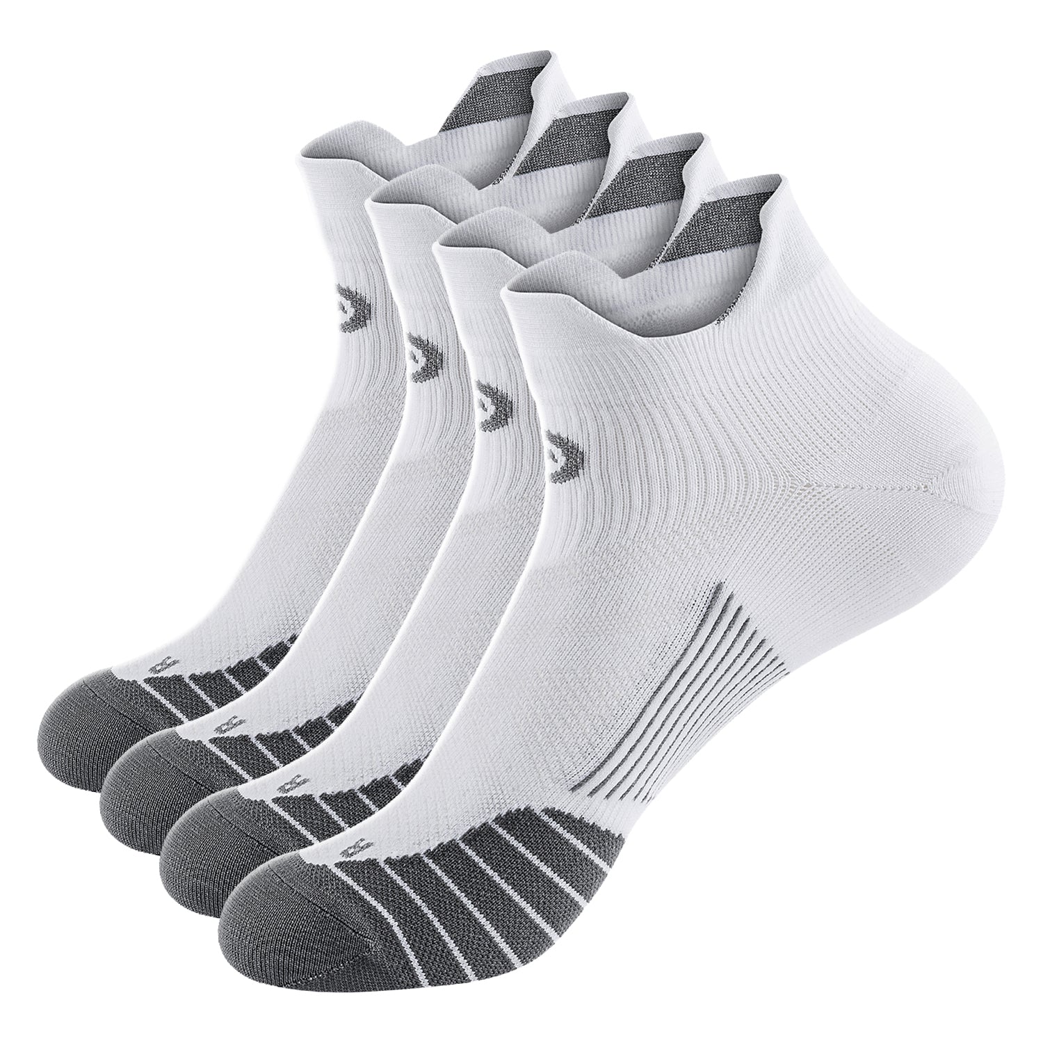 GECKOMAN x PAPLUS Ankle Compression Running Socks for Men & Women - 2 Pairs Pack - Moisture Wicking & Breathable for Marathon, Hiking, Gym Workout & Sports Performance