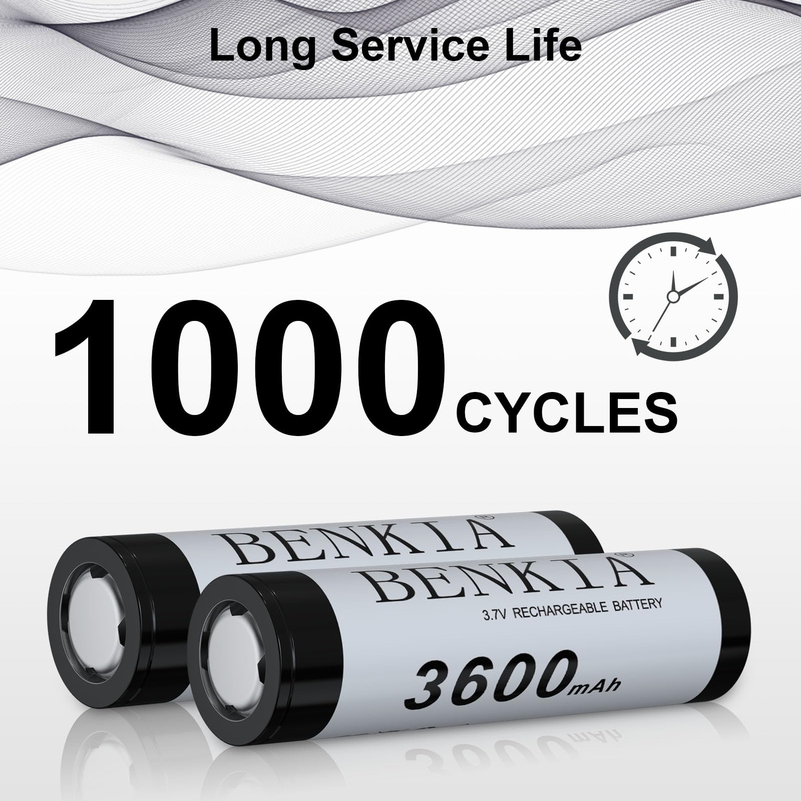 18650 Rechargeable Battery 3.7V 3600mAh Flat Top - 2 Pack High Capacity Lithium Ion Batteries for Flashlights, Headlamps & LED Devices | Perfect for Camping, Emergency Kits & Outdoor Gear