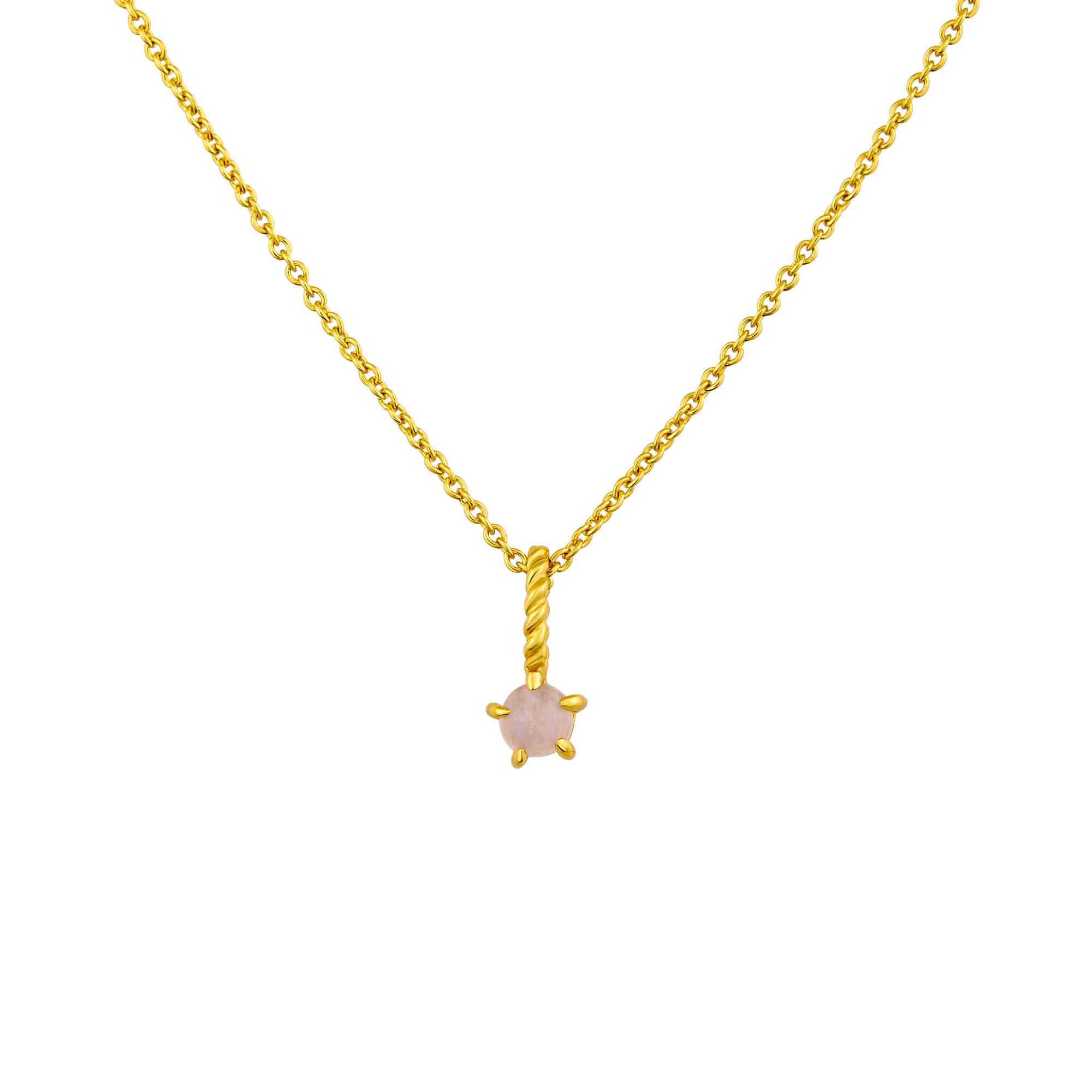 Rainbow Moonstone Birthstone Gold Necklace Pendant - Elegant Jewelry Gift for Women, Birthday, Anniversary & Special Occasions