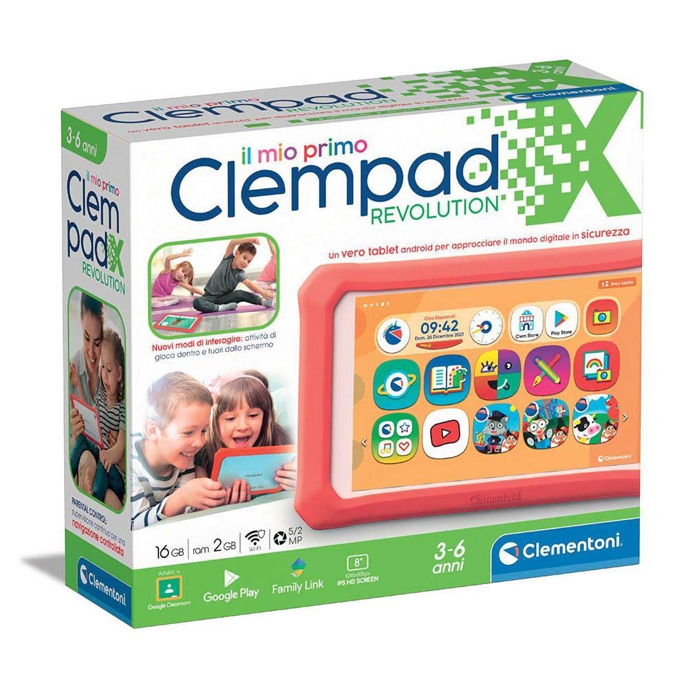 Clementoni X Revolution Kids Learning Tablet - Educational Toy for Children Ages 3-6 with Interactive Games & Activities | Perfect for Home, Classroom & Travel Learning