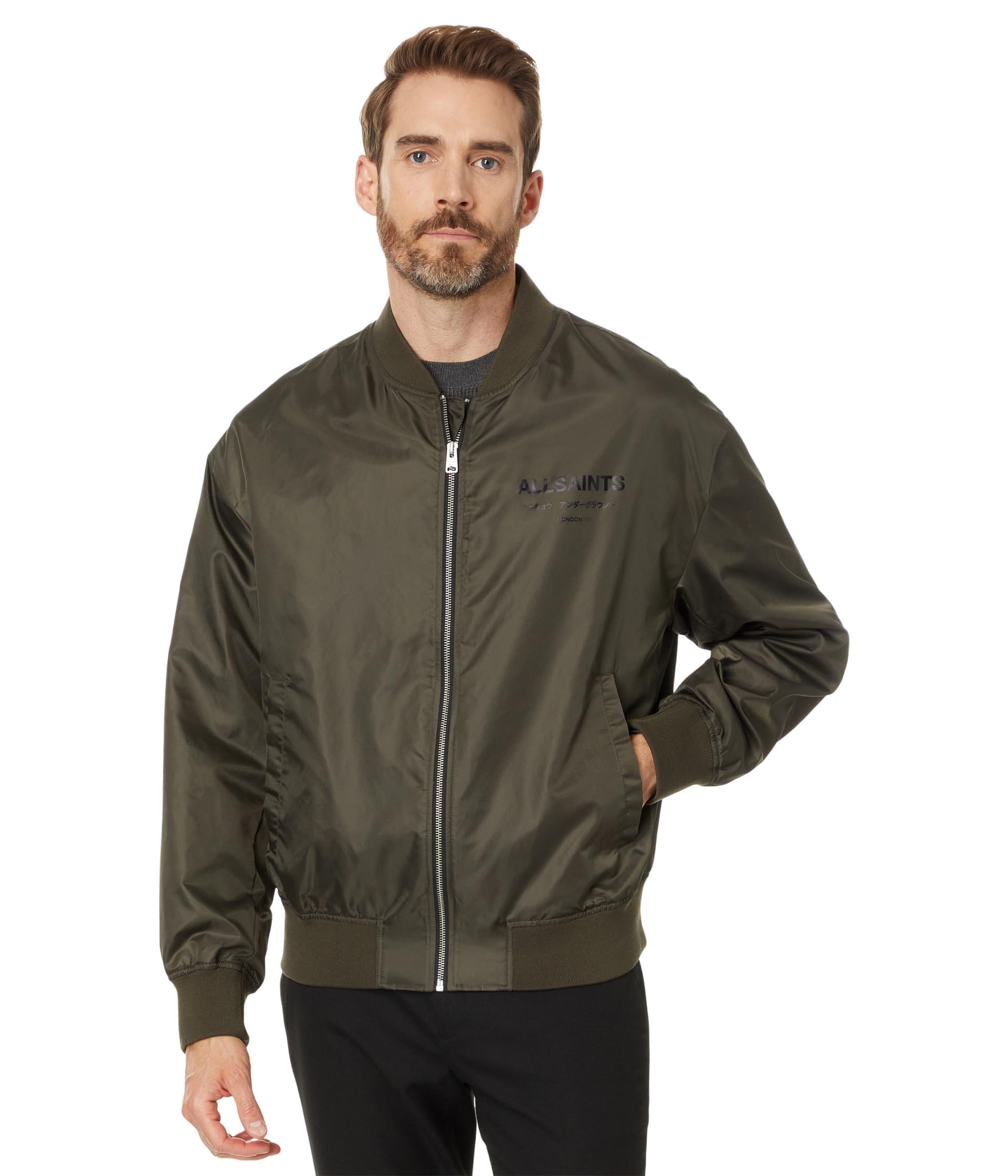 Men's Stylish Underground Bomber Jacket - Lightweight, Water-Resistant, Winter Coat for Outdoor Activities & Urban Fashion