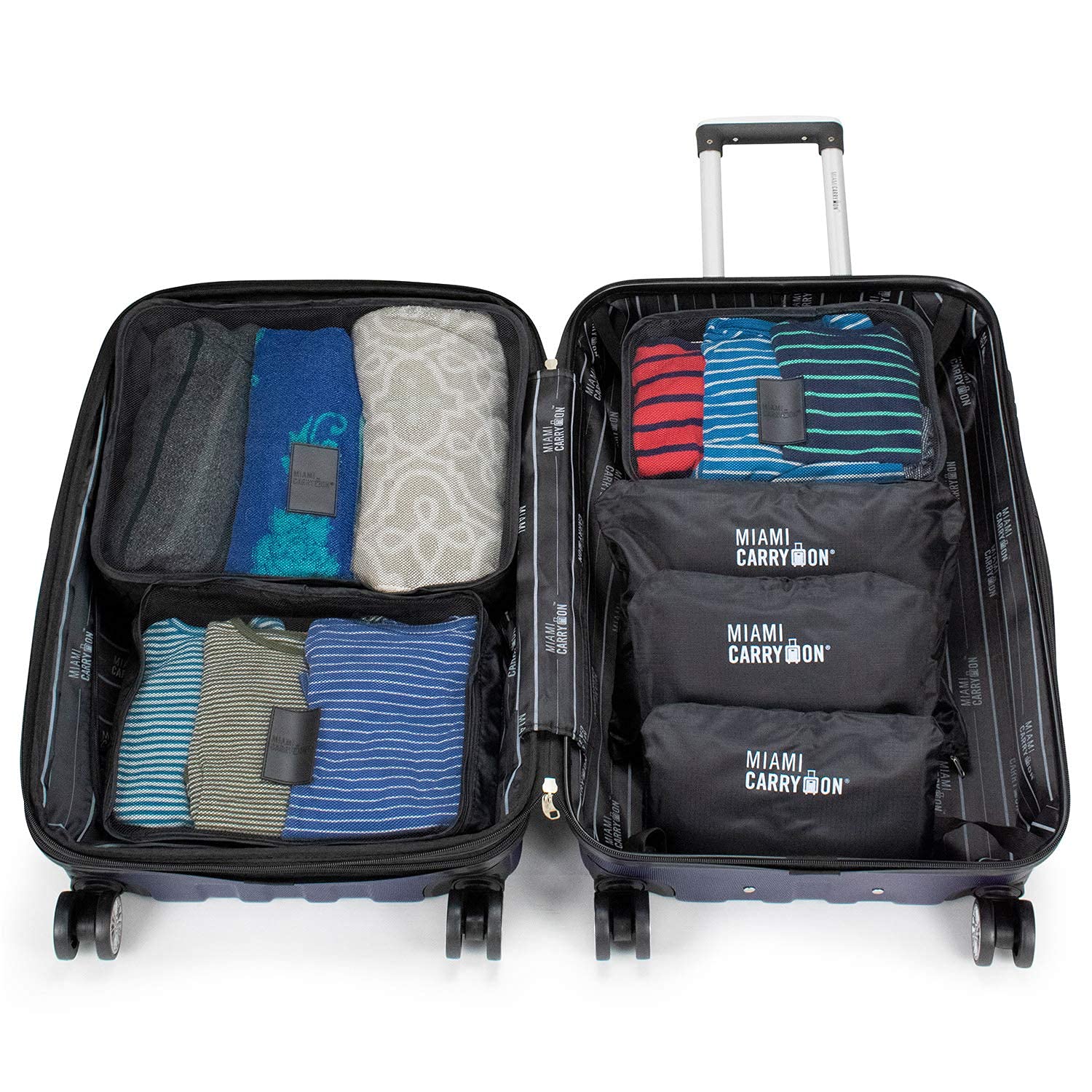 12-Piece Packing Cubes Set for Travel Luggage Organization - Black | Space-Saving Travel Accessories for Suitcases, Backpacks & Carry-Ons