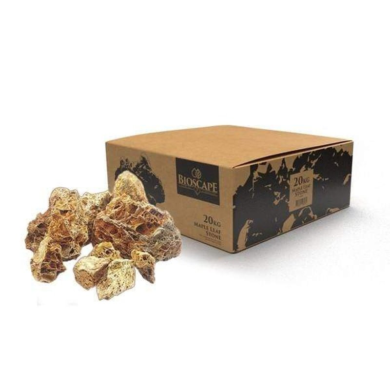 Bioscape Maple Leaf Stone Pack 10kg - Natural Decorative Stones for Aquarium, Garden Landscaping & Home Decor