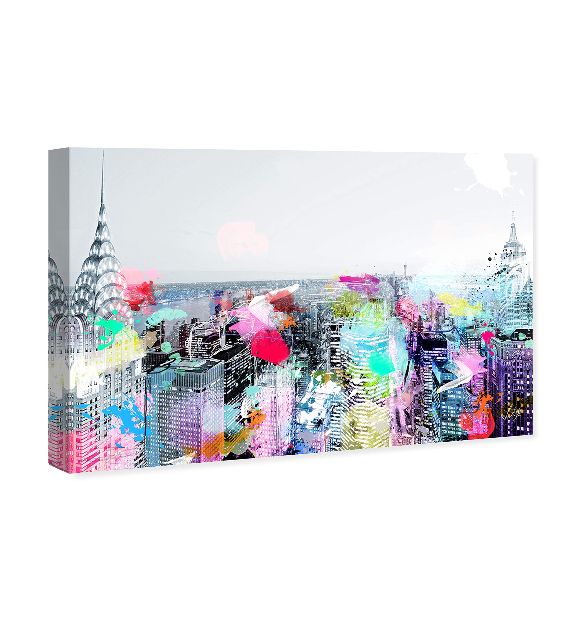 Under The City Lights - Modern Cities and Skylines Wall Art Canvas Prints for Living Room & Office Decor | Urban Landscape Painting for Home & Workspace
