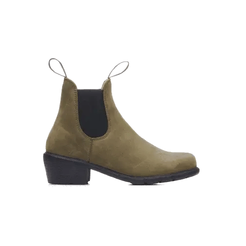Blundstone 2170 Women's Chelsea Boots - Comfortable Leather Ankle Booties with Heel in Olive Green | Perfect for Work, Outdoor Activities & Casual Wear