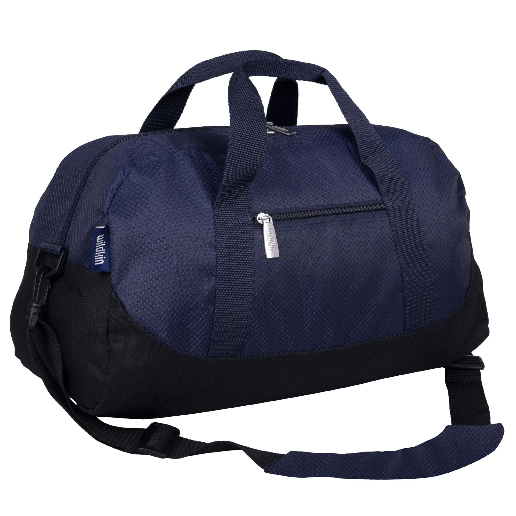 Wildkin Kids Overnighter Duffel Bag - Rip-Stop Blue Travel Bag for Boys & Girls | Carry-On Size for Sleepovers, School Practice & Overnight Trips | Durable Kids Luggage for Sports, Camping & Weekend Getaways