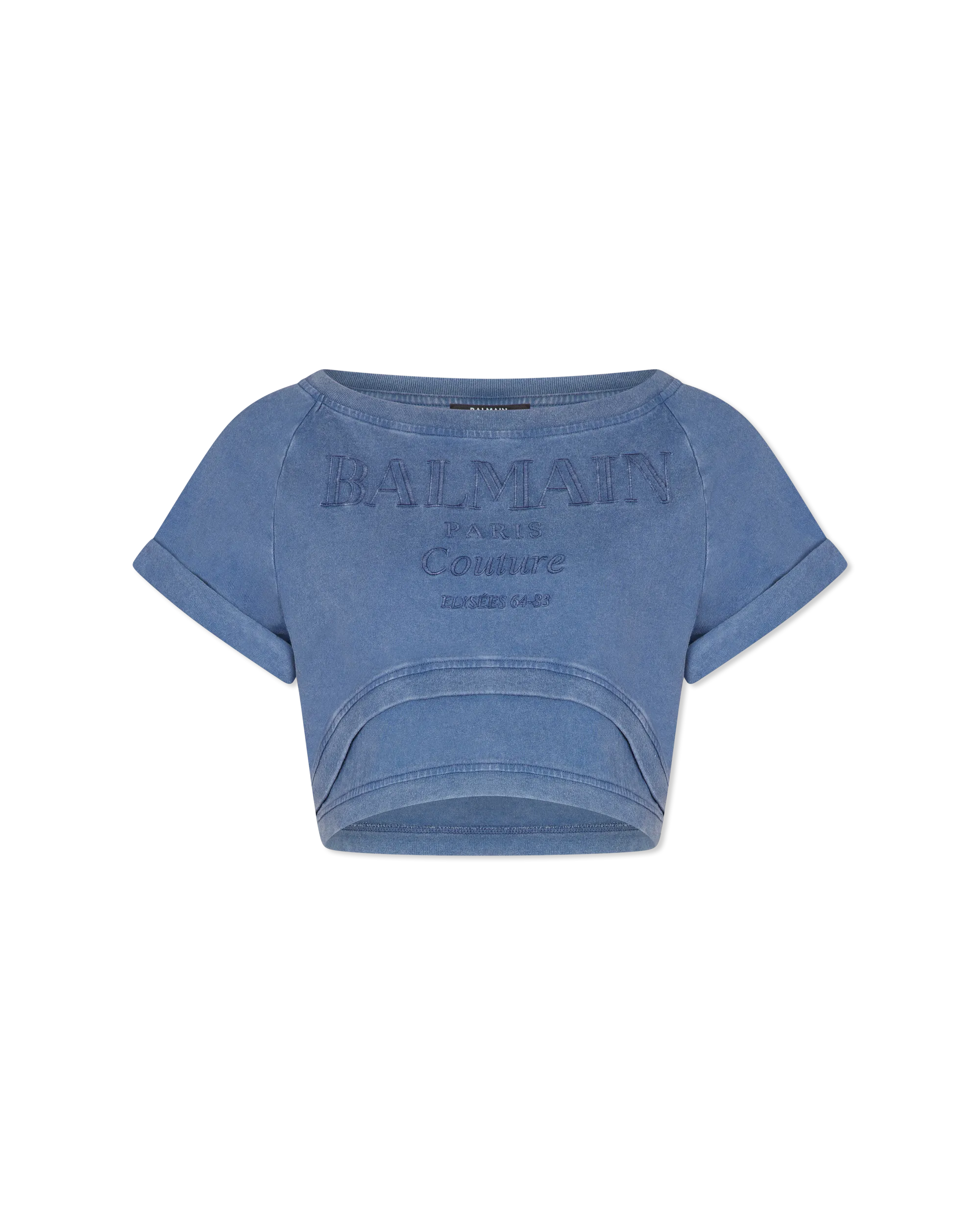 Balmain Embroidered Cropped T-Shirt for Women - Luxury Fashion Top for Casual & Night Out