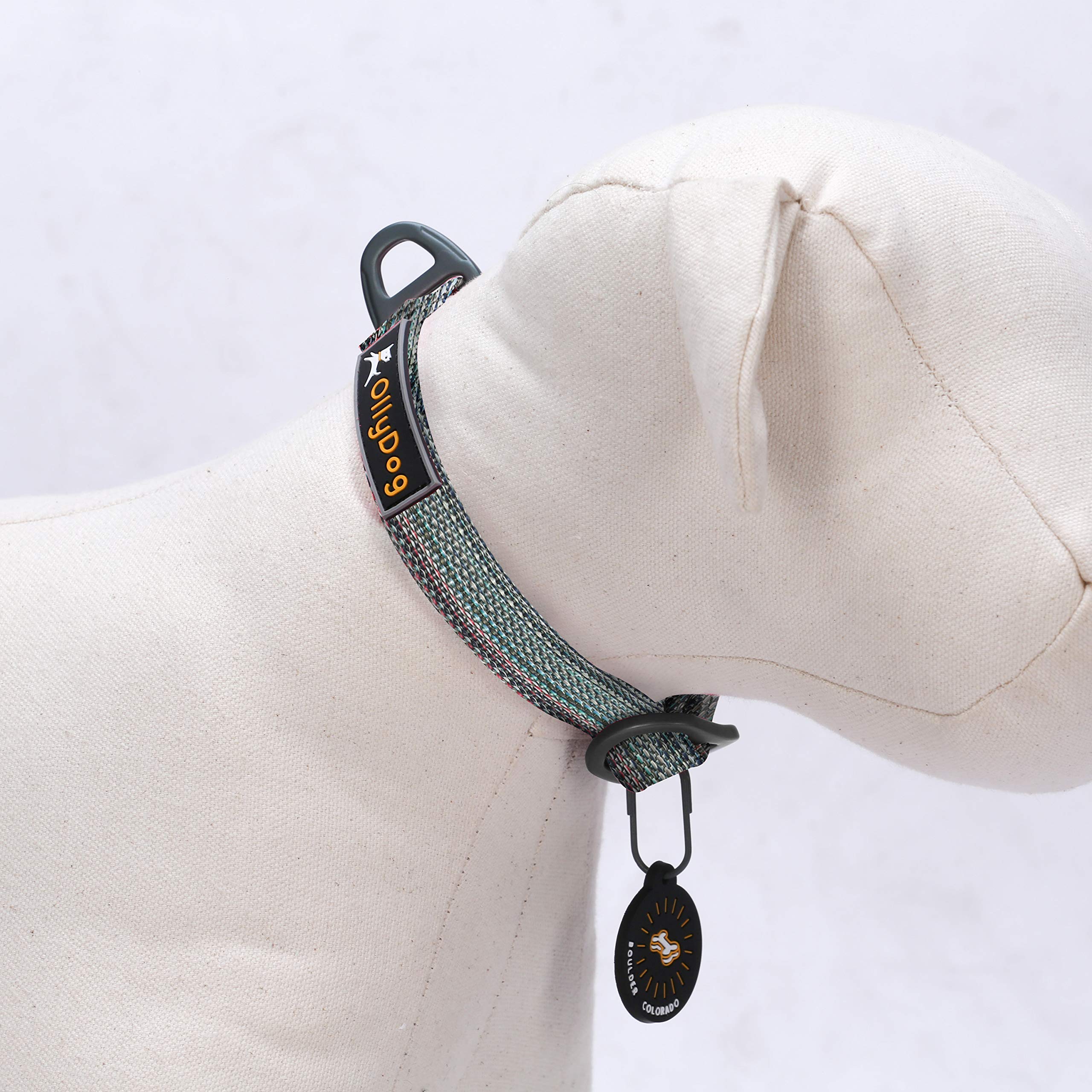 OllyDog Rescue Adjustable Dog Collar with Heavy-Duty Buckle - Lightweight Training Collar for Small, Medium & Large Dogs (Large, Prism) - Perfect for Daily Walks, Training & Outdoor Adventures