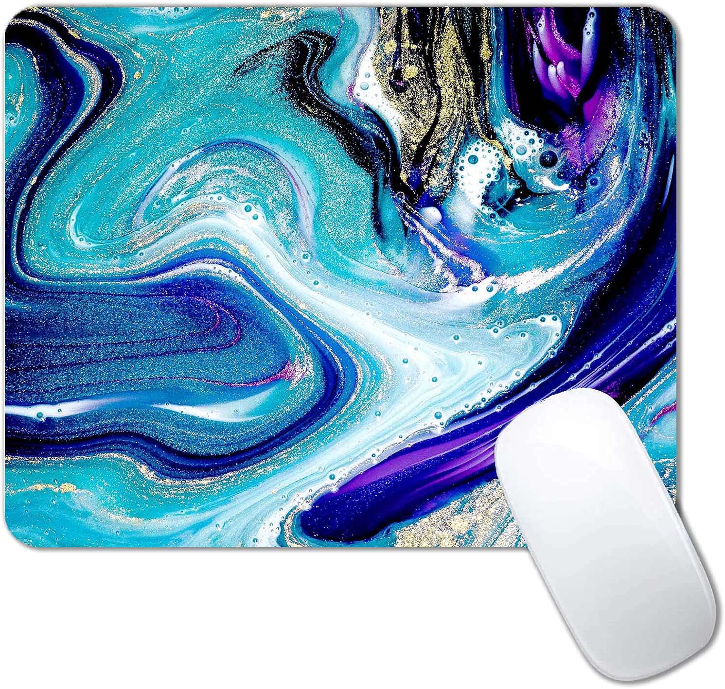 CANFLASHION Abstract Ocean Marble Mouse Pad - Non-Slip Rubber Base, Portable Office & Gaming Mouse Mat for Laptop, Computer & Desktop - Perfect for Work, Gaming & Home Office Setup