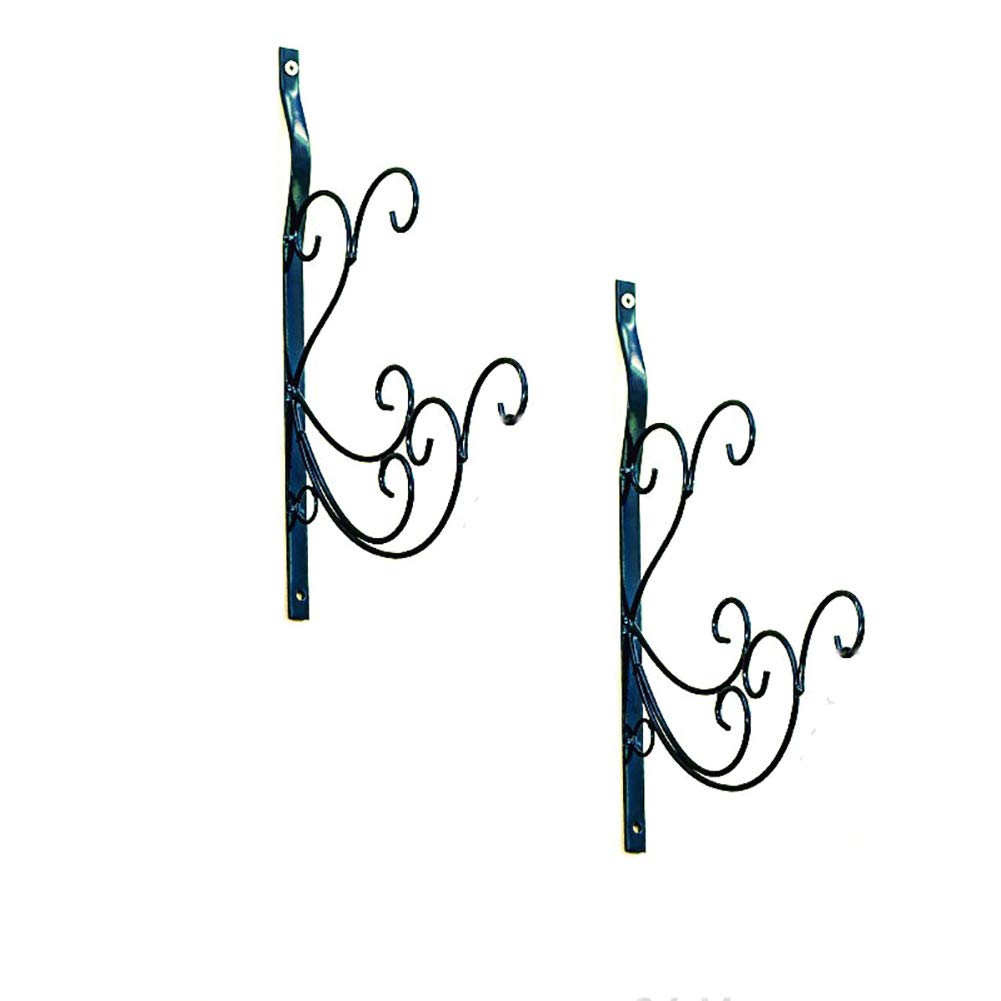 2 Pack Hanging Plant Brackets - Heavy Duty Metal Hooks for Solar Lights, Lanterns, Flower Baskets & Garden Decor - Perfect for Indoor/Outdoor Plants, Christmas Lights & Patio Decorations