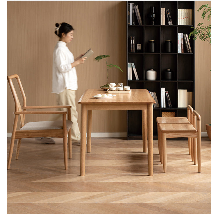 Solid Oak Wood Modern Coffee Table - Stylish & Durable Living Room Furniture for Home Decor & Entertaining