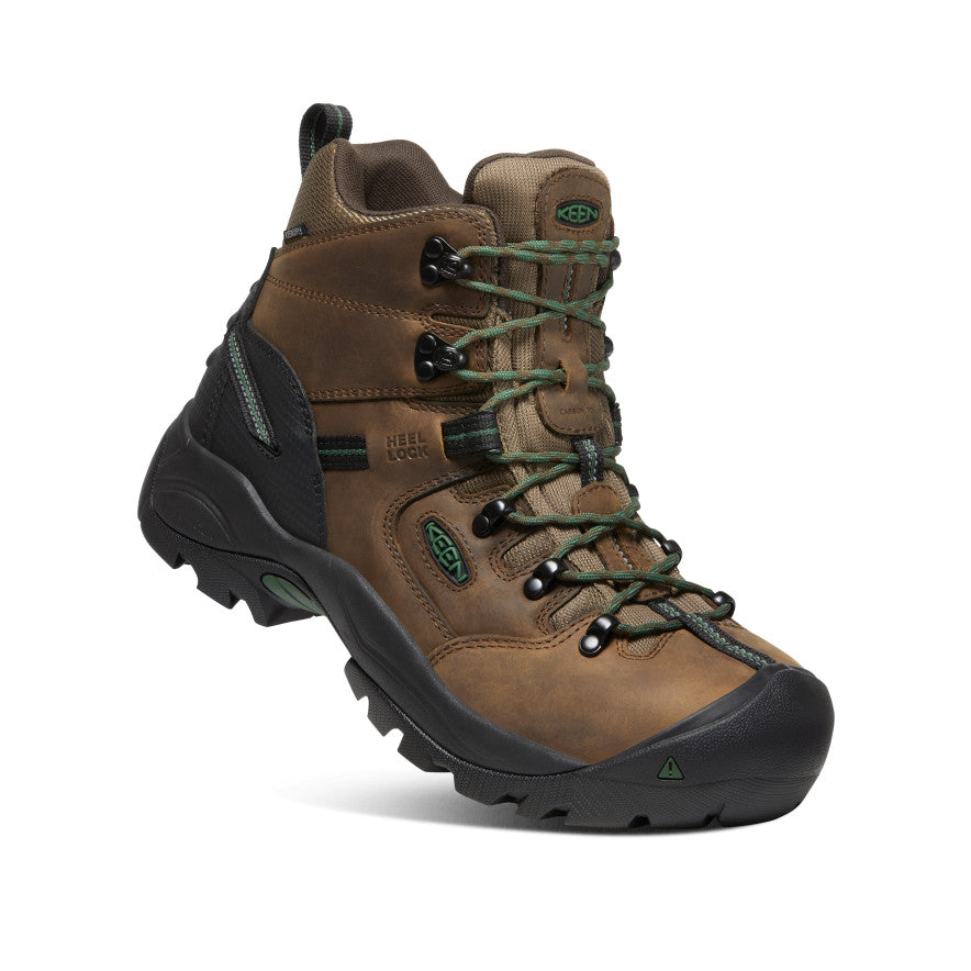 Men's Pittsburgh Energy 6 Waterproof Work Boot with Carbon Toe - Cascade Brown/Greener Pastures - Durable Safety Boots for Construction, Hiking & Outdoor Work