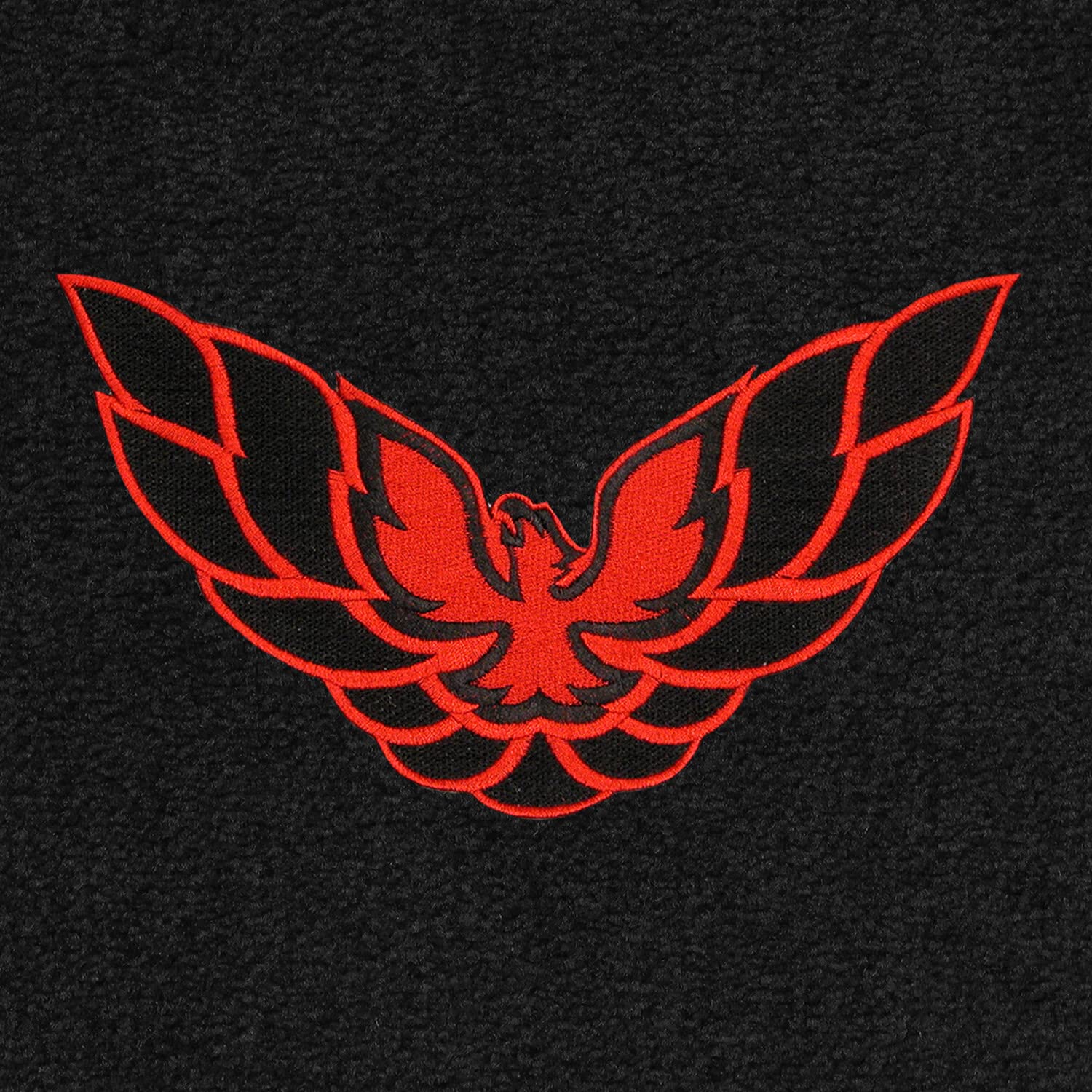 Premium Custom-Fit Carpet Floor Mats for Pontiac Firebird/Trans Am 1993-2002 - Luxury Black Car Floor Liners with Red Firebird Logo | Perfect Interior Protection & Style Upgrade for Classic Cars
