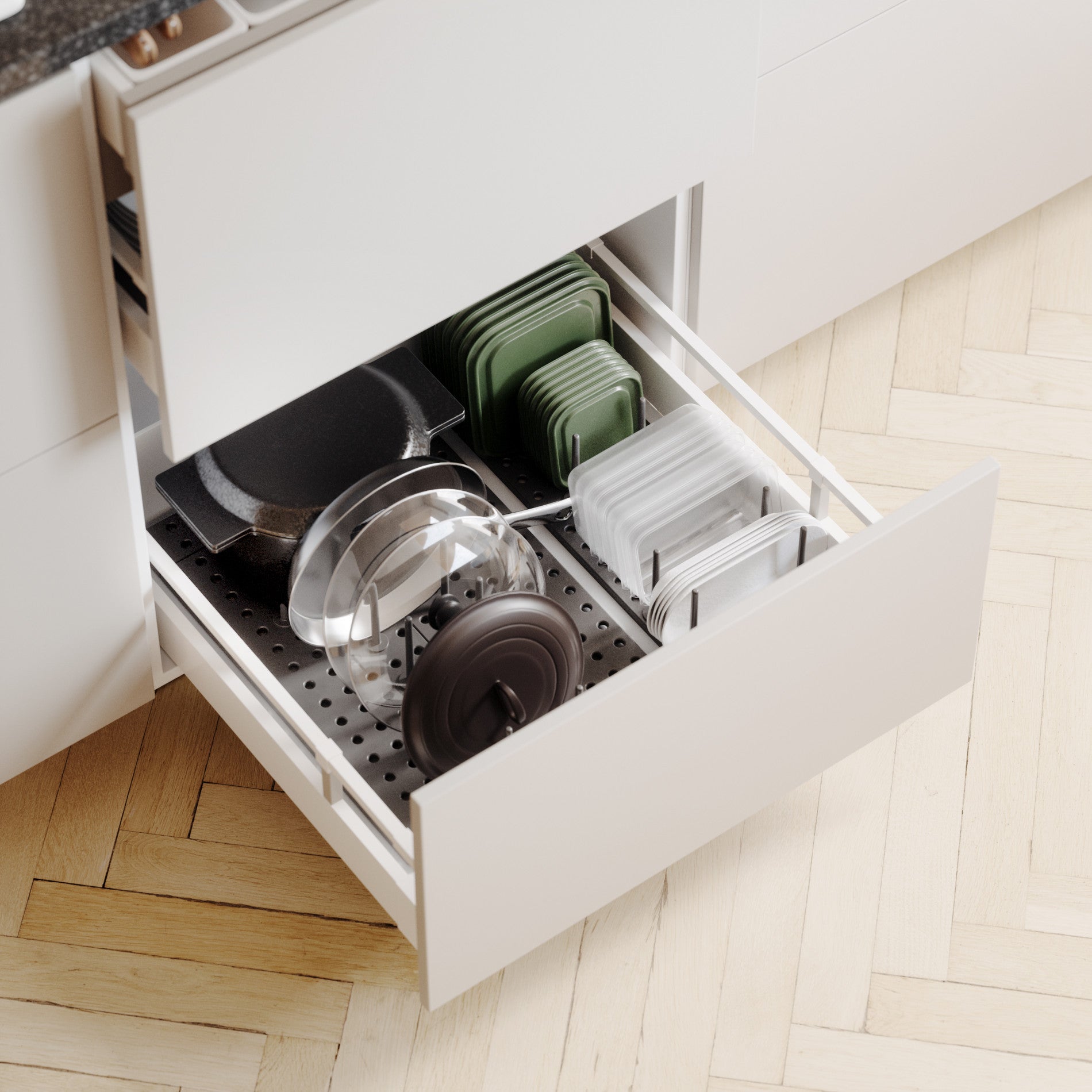 Peggy Drawer Organizers Set of 2 - Bamboo Drawer Dividers for Clothes, Socks & Underwear - Perfect for Bedroom, Closet & Dresser Organization
