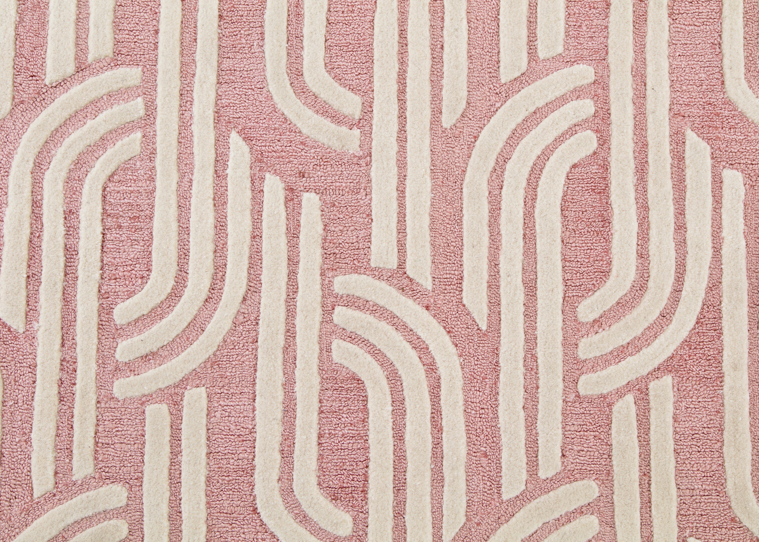 Rose Links Hand Tufted Wool Blend Area Rug 5x8 Feet - Soft Bohemian Style Rug for Living Room, Bedroom & Home Decor