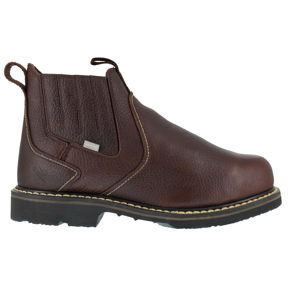 Iron Age Men's Groundbreaker 6-Inch Electrical Hazard Steel Toe Work Boots - Brown Safety Shoes for Construction, Warehouse & Industrial Work