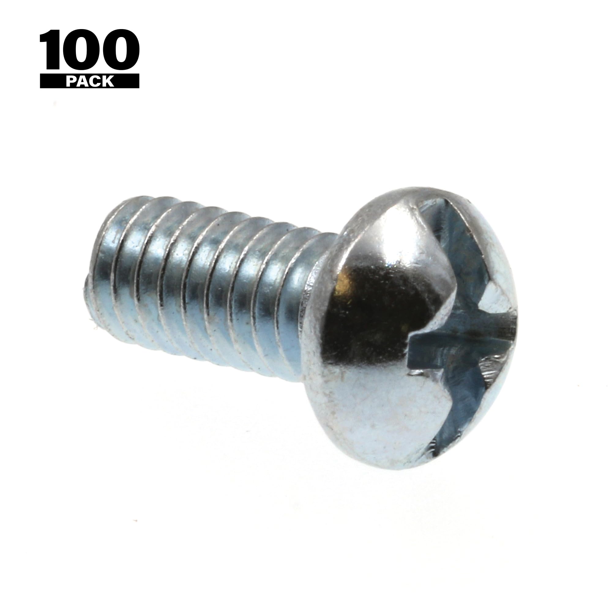 Prime-Line 9003419 #8-32 x 3/8 Inch Round Head Machine Screws - Slotted/Phillips Combo Drive, Zinc Plated Steel (Pack of 100) - Ideal for Furniture Assembly, Electronics Repair & DIY Projects