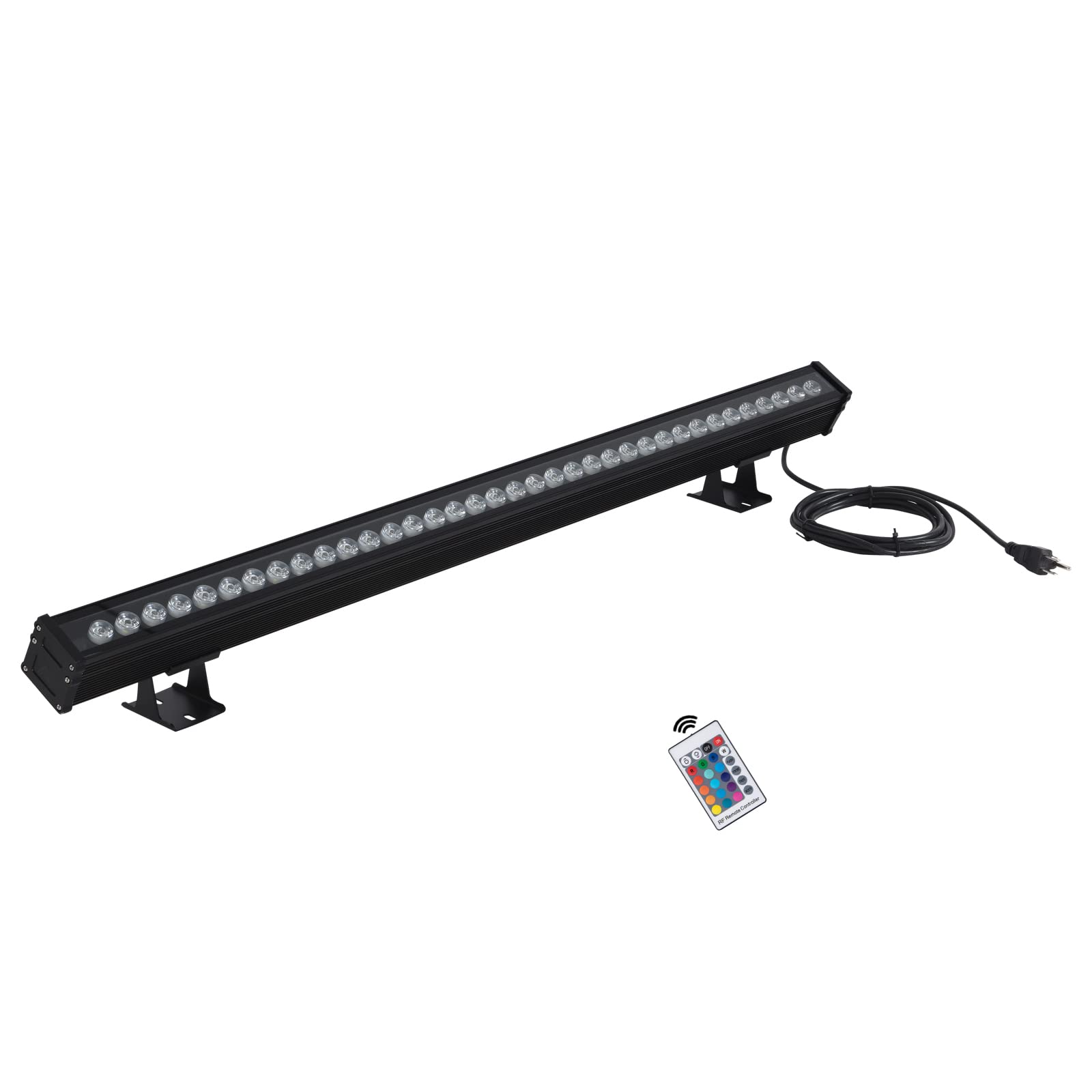 108W RGB LED Wall Washer Light - Waterproof Outdoor Lighting with Black Housing for Advertising Boards, Billboards, Buildings - Perfect for Commercial Facade Lighting & Architectural Accents