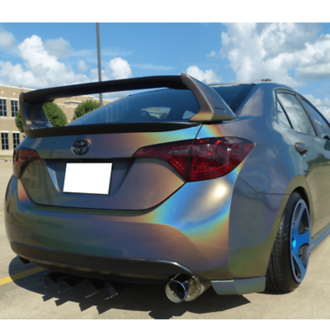 2014-2018 Toyota Corolla Sedan 4DR Mugen Style Rear Spoiler Wing - Unpainted or Glossy Black Paint Option | Enhance Style & Aerodynamics for Your Corolla