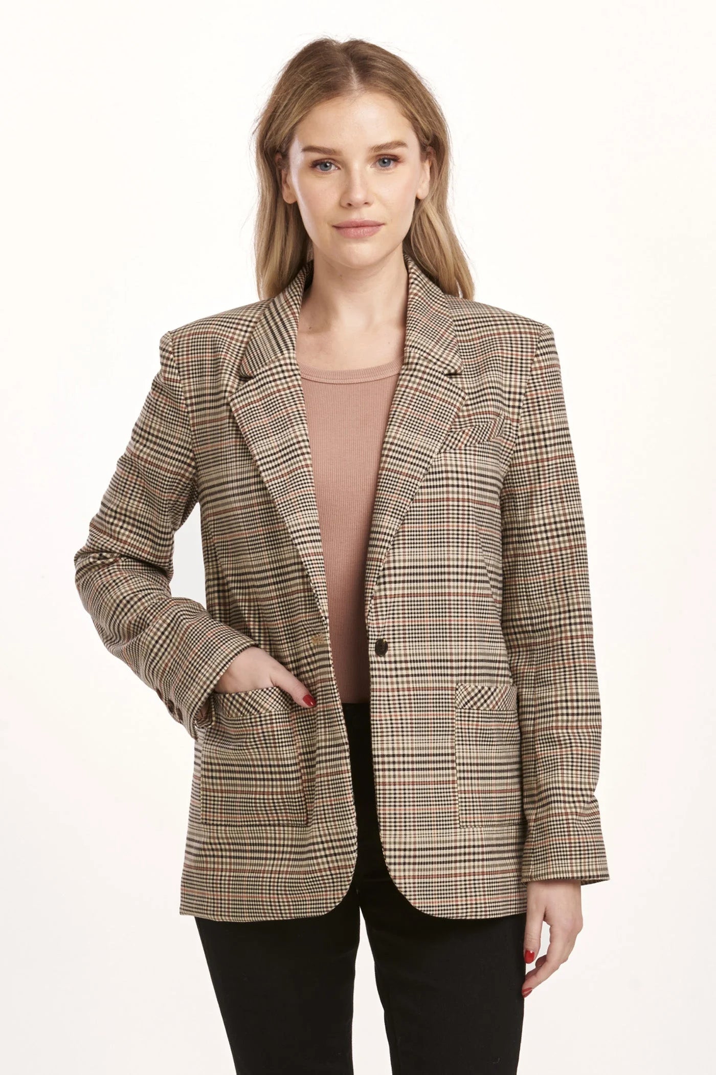 Stylish Clyde Notched Lapel Blazer in Umber Brown - Perfect for Business Meetings & Formal Events