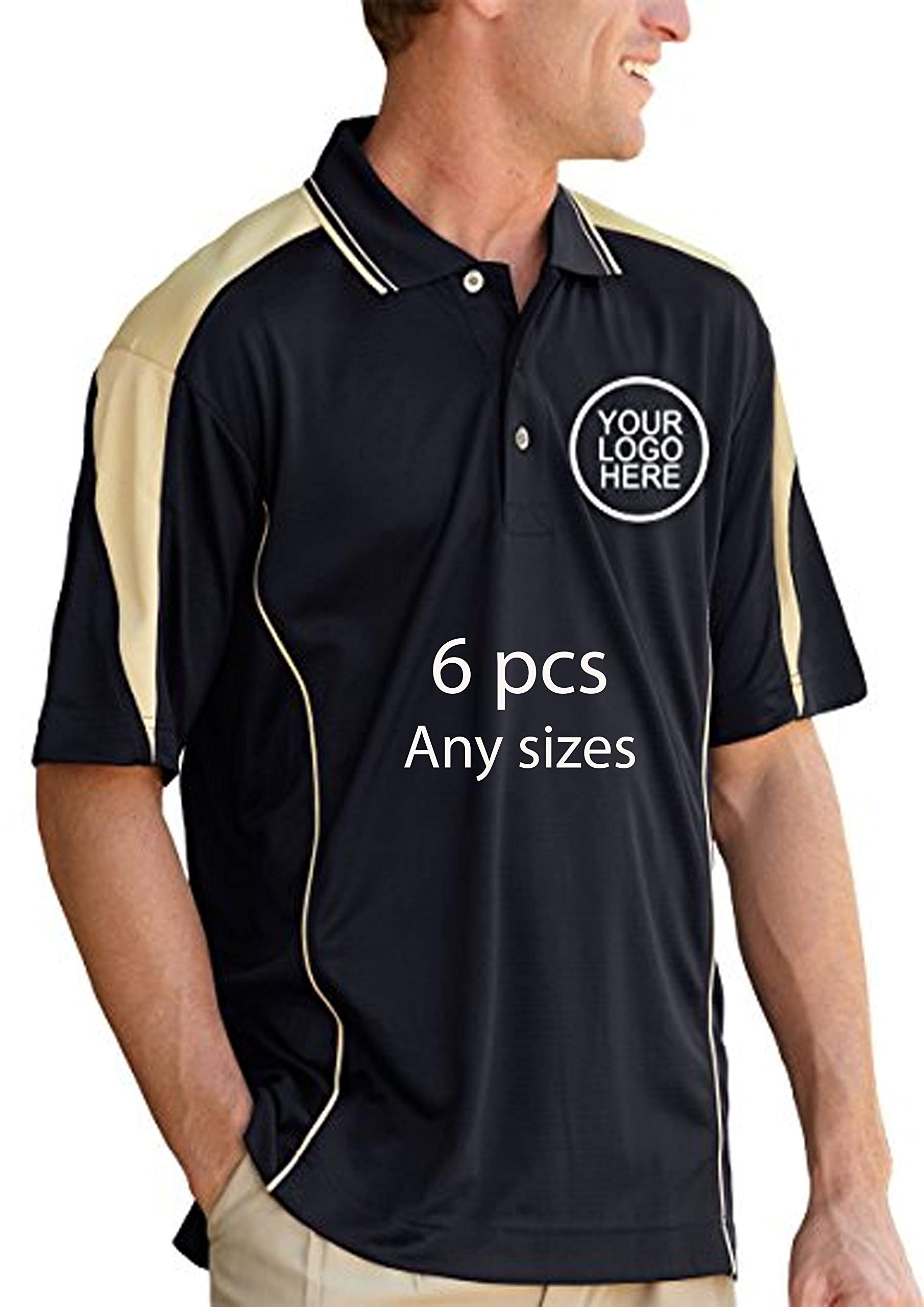 Custom Embroidered Men's Maverick Vegas Polo Shirt - Personalized School, Team & Company Logo - Breathable Performance Shirt for Golf, Work & Casual Wear