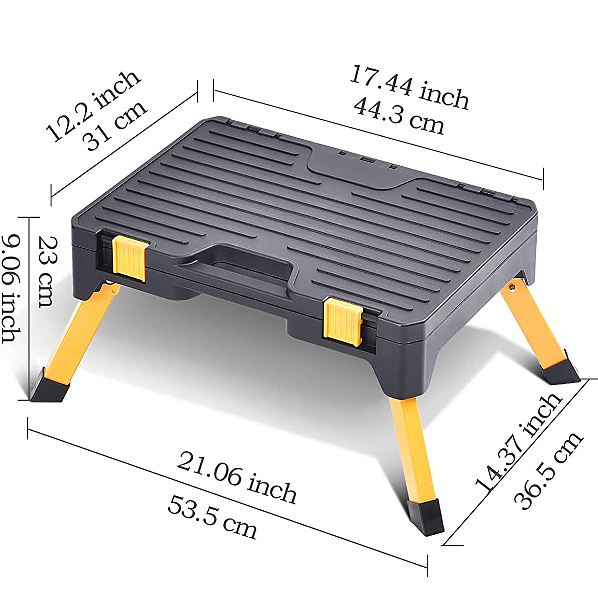 Milex Multi-Function Toolbox Stool - Heavy Duty Portable Workbench Seat with Storage for Garage, Workshop & Outdoor Projects