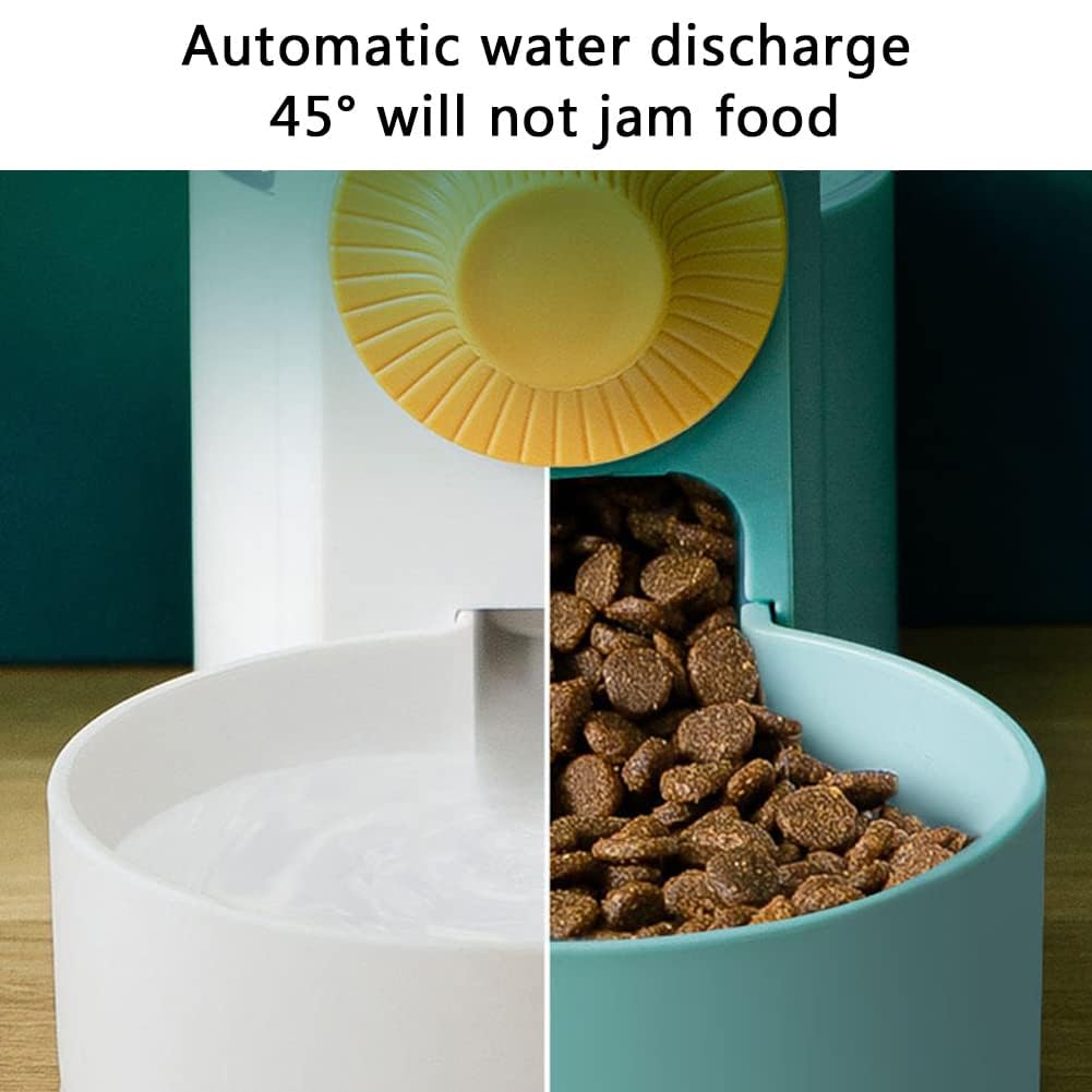 Aquarius CiCi Automatic Dog Feeder with Hanging Bowls - Food & Water Dispenser for Cage, Crate & Kennel (Green) - Perfect for Travel, Training & Small Spaces