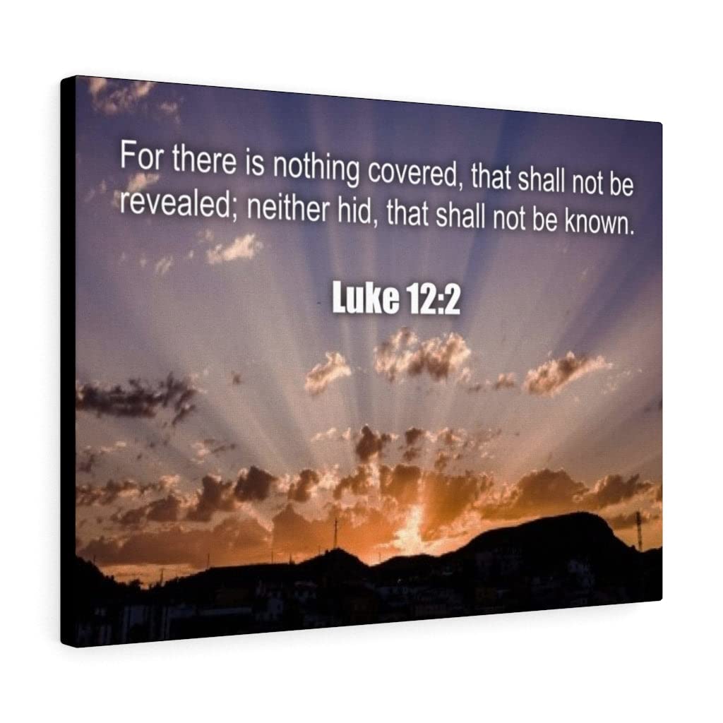 Christian Wall Art with Bible Verse - Luke 12:2 Scripture Print | Inspirational Home Decor for Living Room, Bedroom & Office | Ready to Hang Gift for Religious Occasions