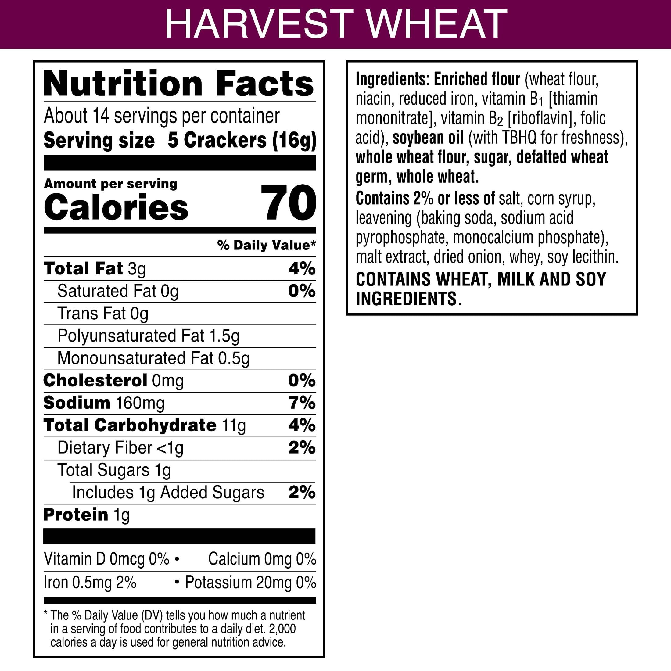 Toasted Harvest Wheat Crackers - 6 Pack | Healthy Party & Lunch Snacks | Perfect for Office, School & Picnics