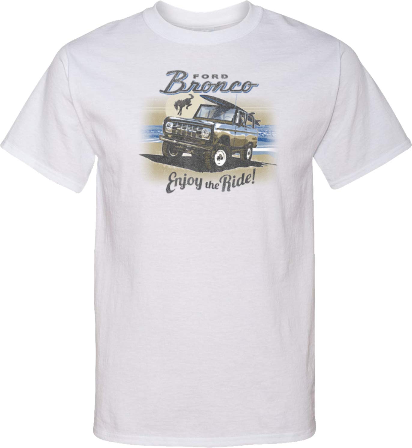 Ford Bronco Enjoy The Ride Tall T-Shirt for Men - Vintage Off-Road Truck Enthusiast Tee - Perfect for Outdoor Adventures, Car Shows & Casual Wear