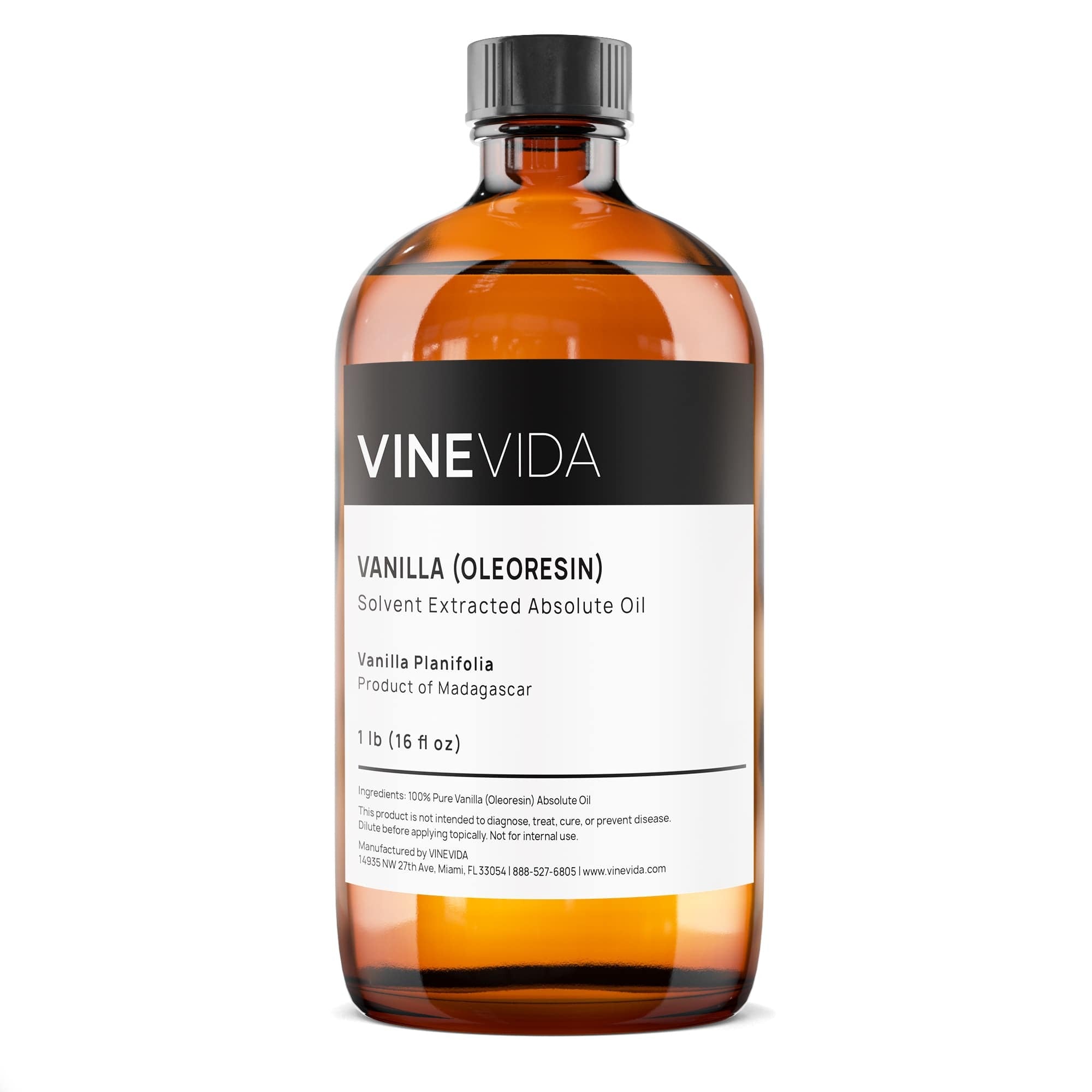 Pure Vanilla Essential Oil (Oleoresin) - 100% Natural Aromatherapy Oil for Relaxation & Stress Relief - Perfect for Diffusers, Massage & DIY Skincare