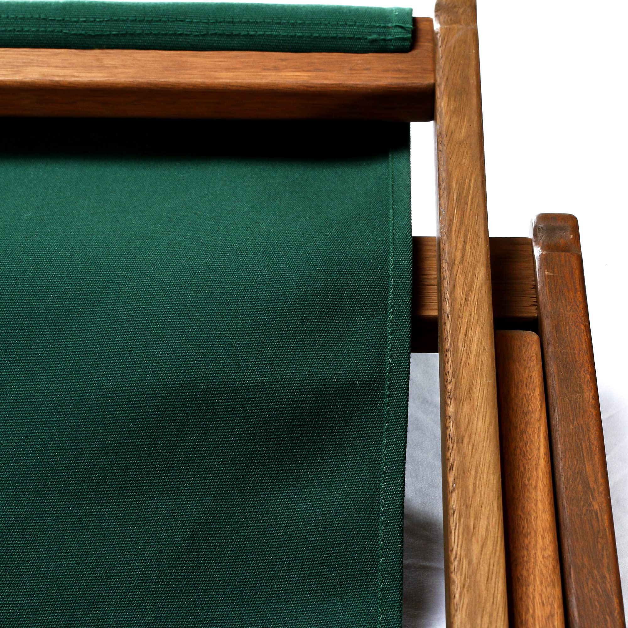 BYER OF MAINE Pangean Glider Chair - Portable Folding Camping Chair for Outdoor, Patio, Beach & Backyard - Lightweight Space-Saving Furniture with 250 lb Capacity - Natural Wood Finish, Green - Perfect for Picnics, Travel & Relaxing in Nature