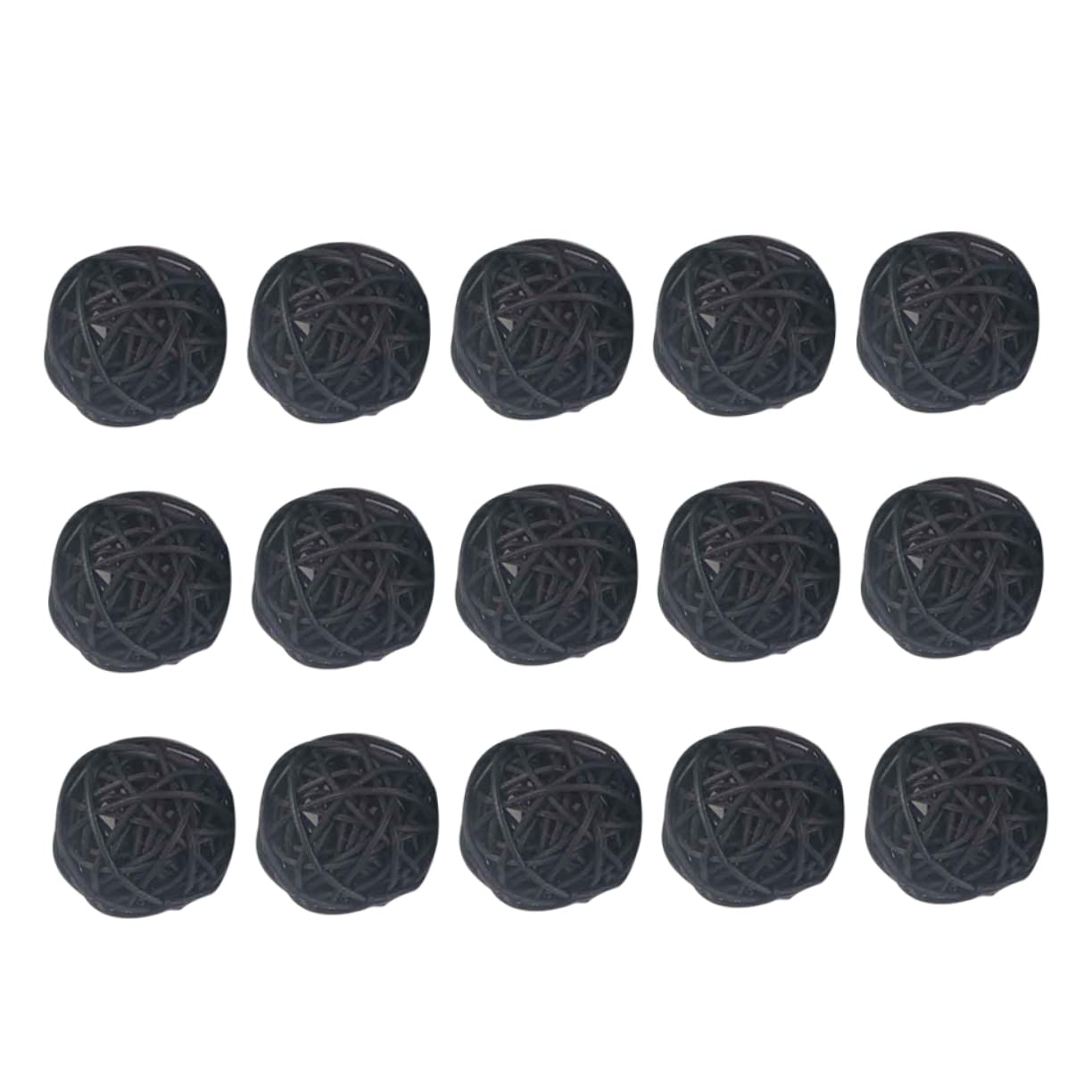 COHEALI 15pcs Black Rattan Hanging Balls - Natural Tree Decorations for Home, Wedding, Party & Garden Decor | Boho Chic Wall & Ceiling Ornaments