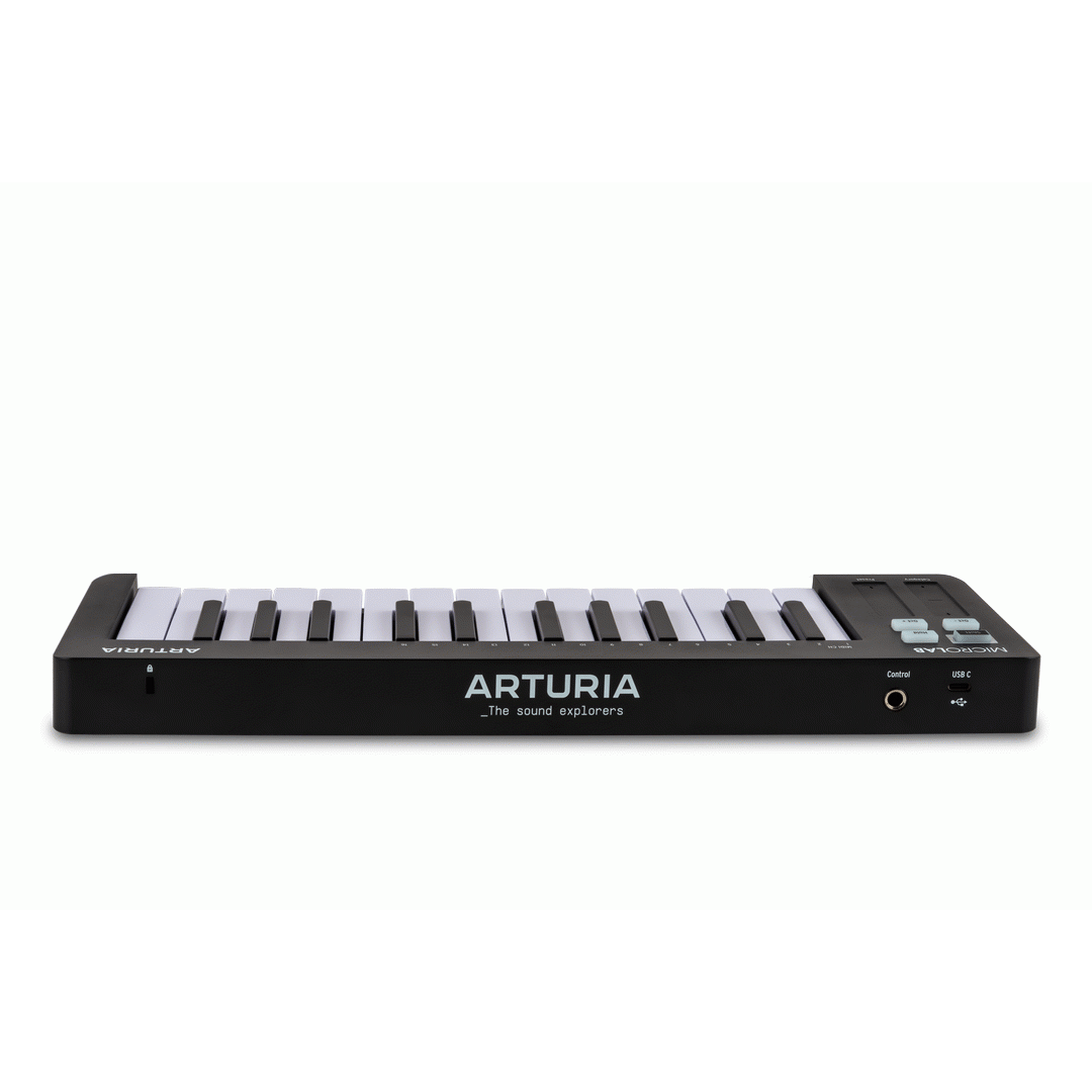 Arturia Microlab 25-Key Mini MIDI Keyboard Controller - Black | Portable USB MIDI Controller for Music Production, DJing & Home Studio Recording