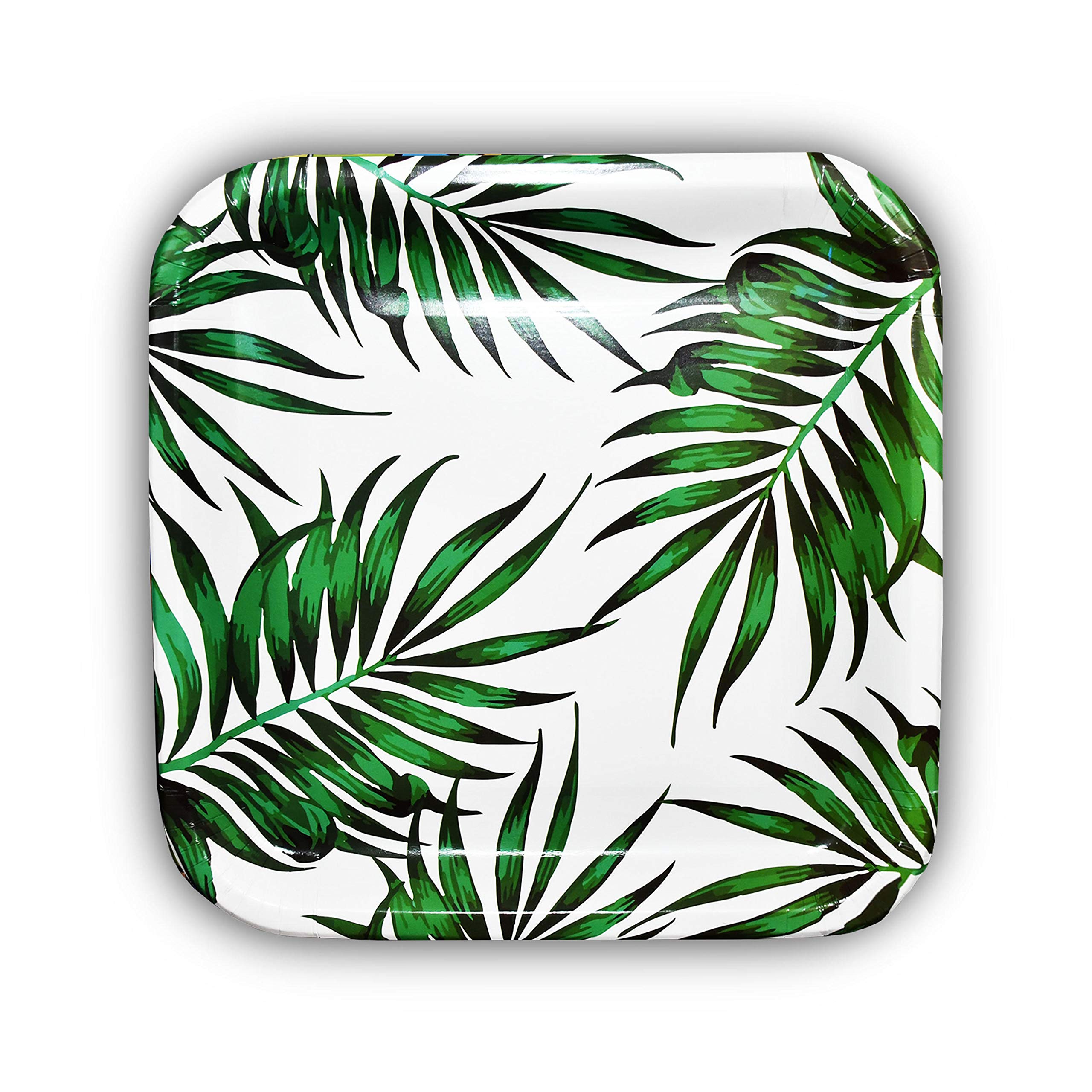 SOLAS Eco-Friendly 9 Inch Square Palm Leaf Plates - 100% Compostable Disposable Dinnerware for Jungle & Luau Parties (Pack of 20) | Perfect for Outdoor Weddings, Picnics & Sustainable Events