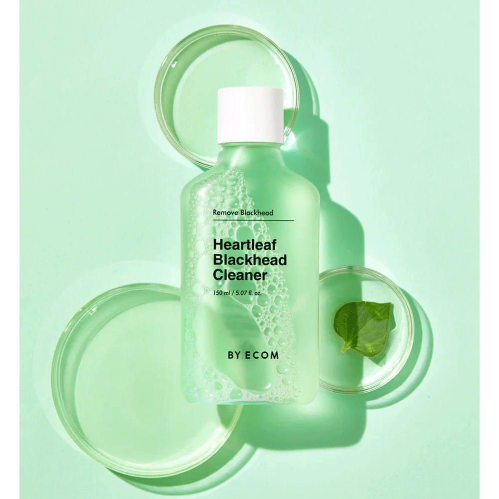 BY ECOM Heartleaf Blackhead Cleaner 150ml - Pore Minimizing & Oil Control Facial Cleanser for Acne Prone Skin - Perfect for Daily Skincare Routine & Travel