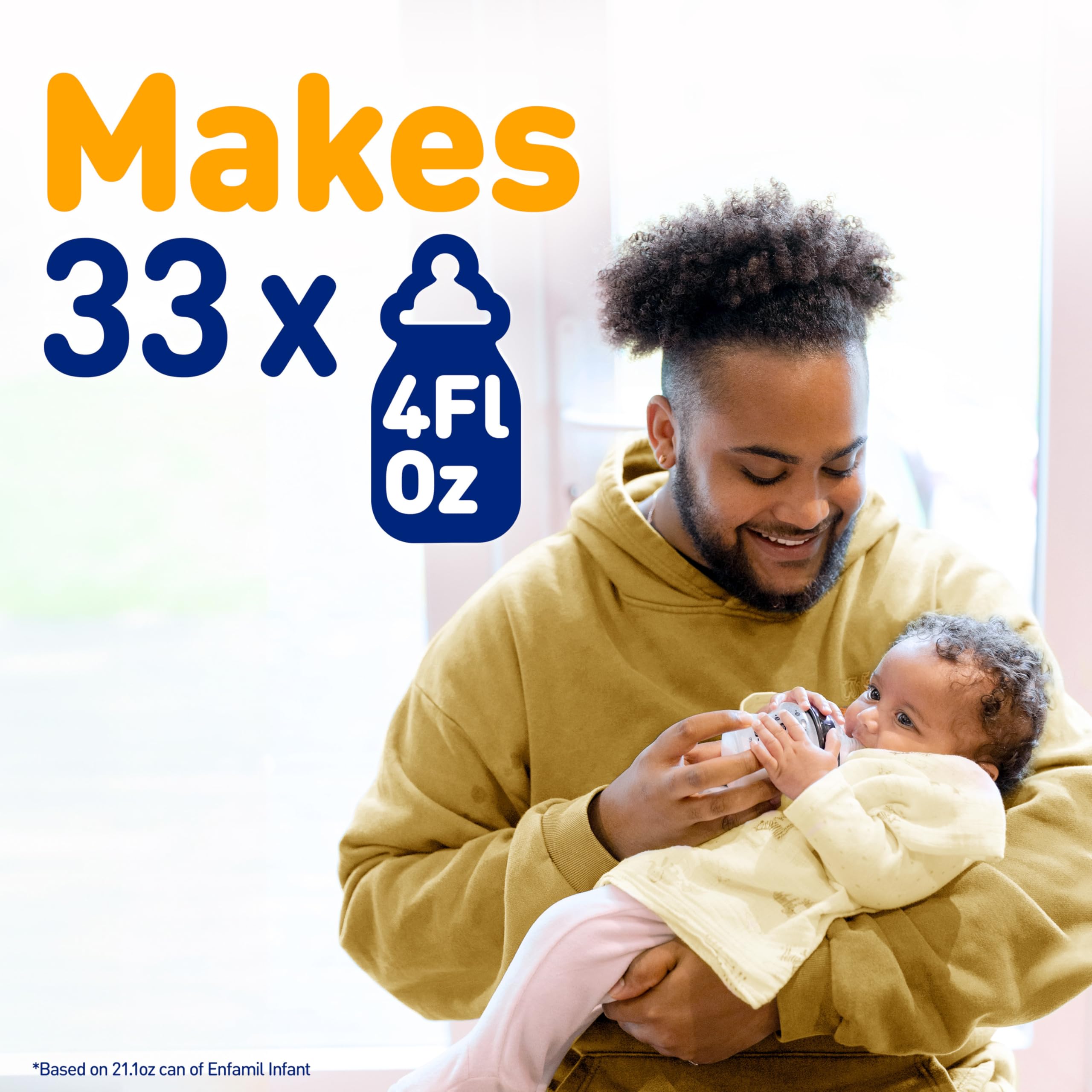 Enfamil Infant Formula Powder - Milk-Based Baby Formula with Iron, Omega-3 DHA & Choline for Brain Development - 21.1 Oz Can - Ideal for Newborns & Infants 0-12 Months - Perfect for Daycare, Travel & On-the-Go Feeding